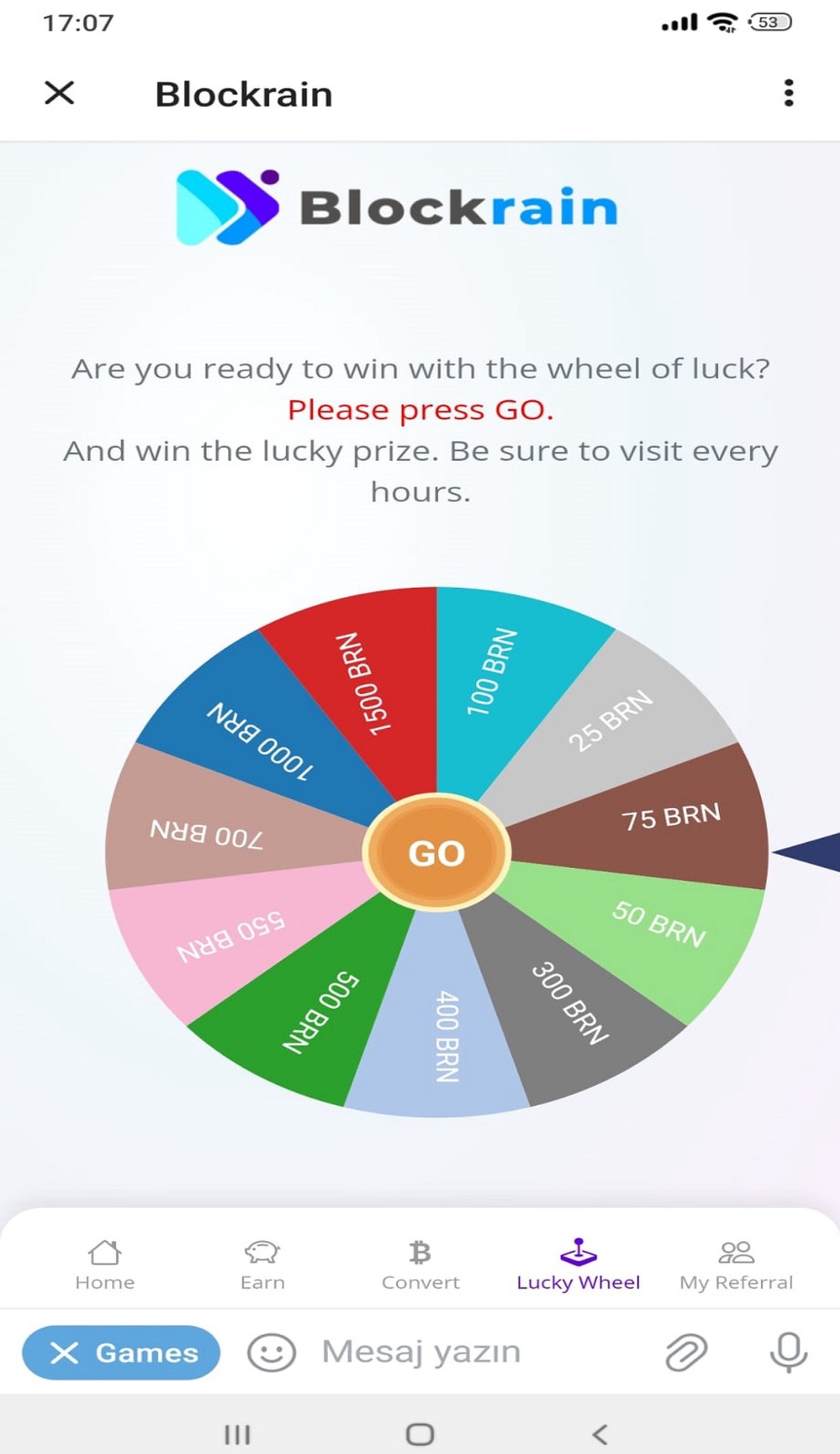 Blockrain в Телеграм — скриншот 1