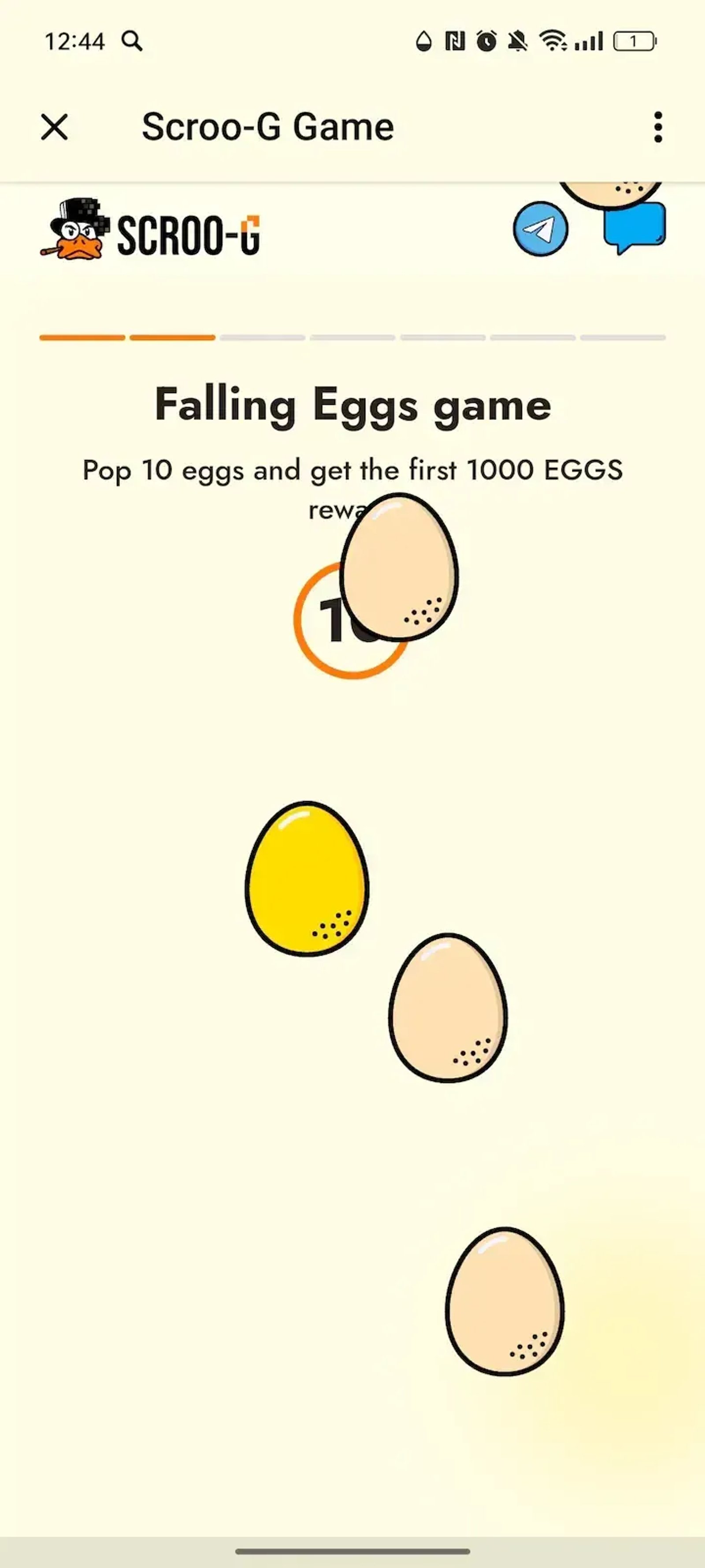 Scroo-G Game (OLD) Telegram Screenshot 1
