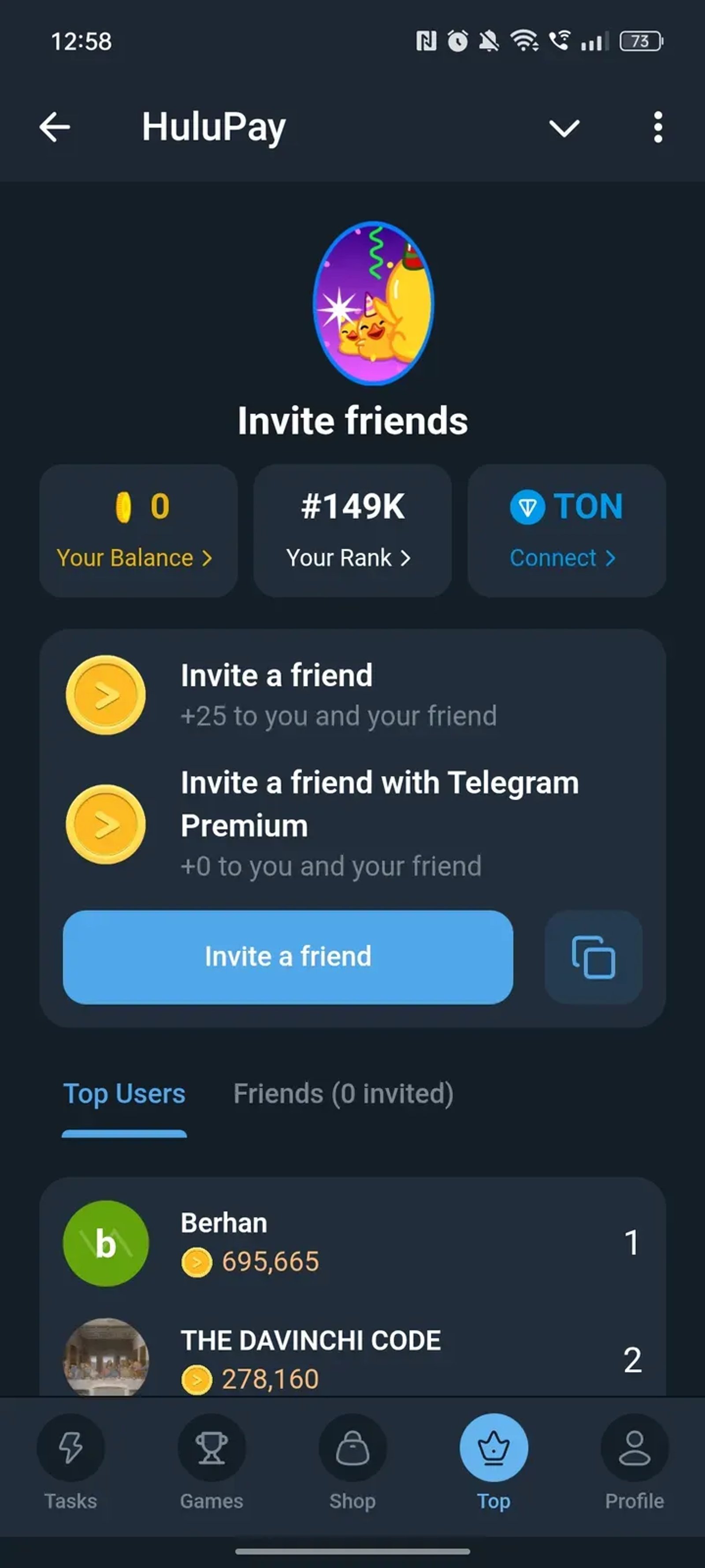 HuluPay ️️ в Телеграм — скриншот 4