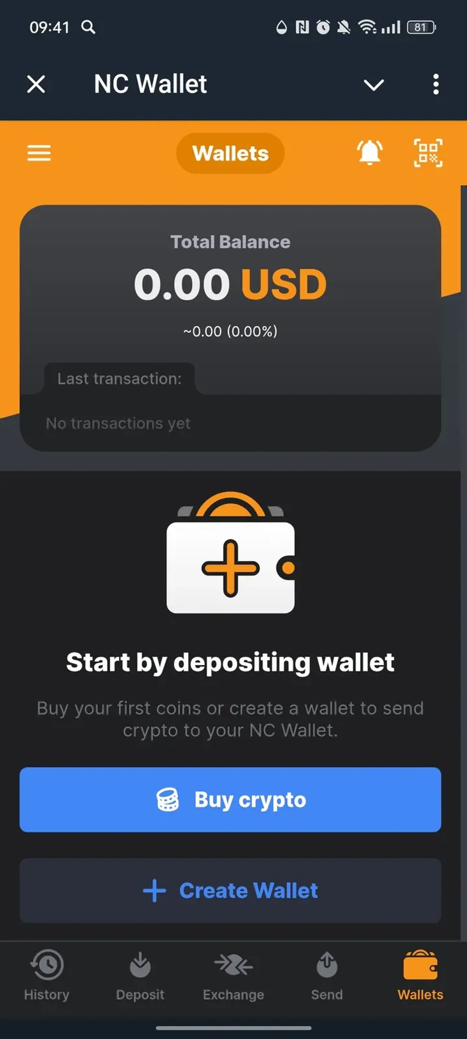 NC Wallet в Телеграм — скриншот 1