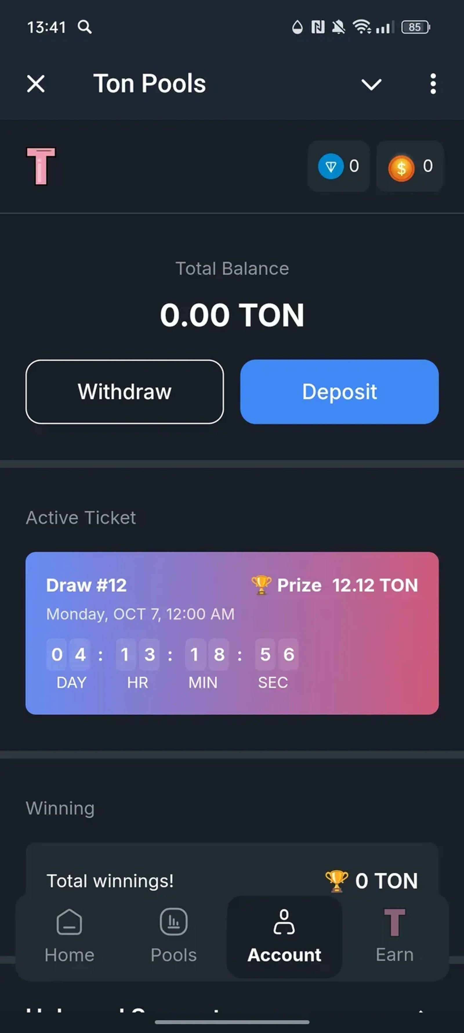 Ton Pools в Телеграм — скриншот 3