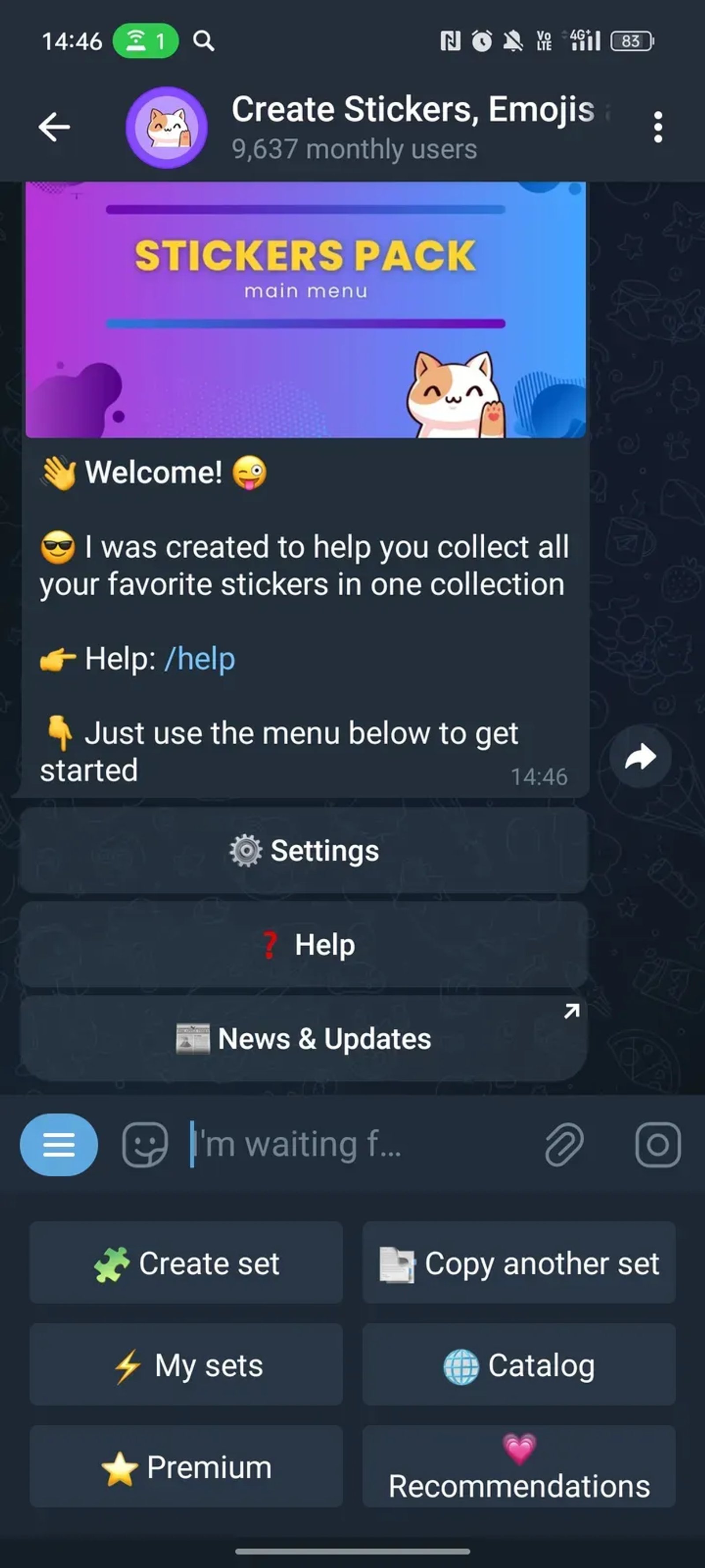 Create Stickers, Emojis and Emoji Font - Stickers Pack 👾 в Телеграм — скриншот 2