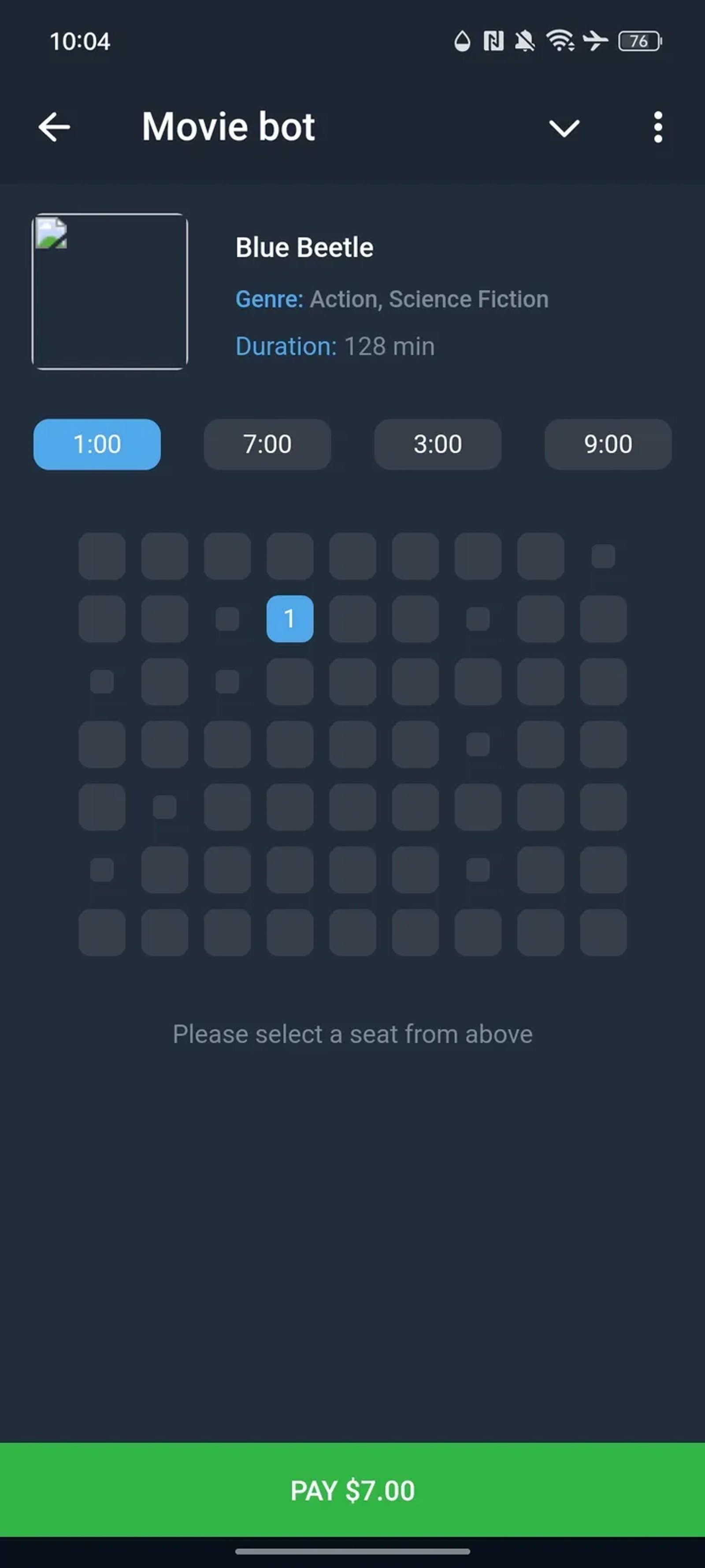 Movie bot в Телеграм — скриншот 3