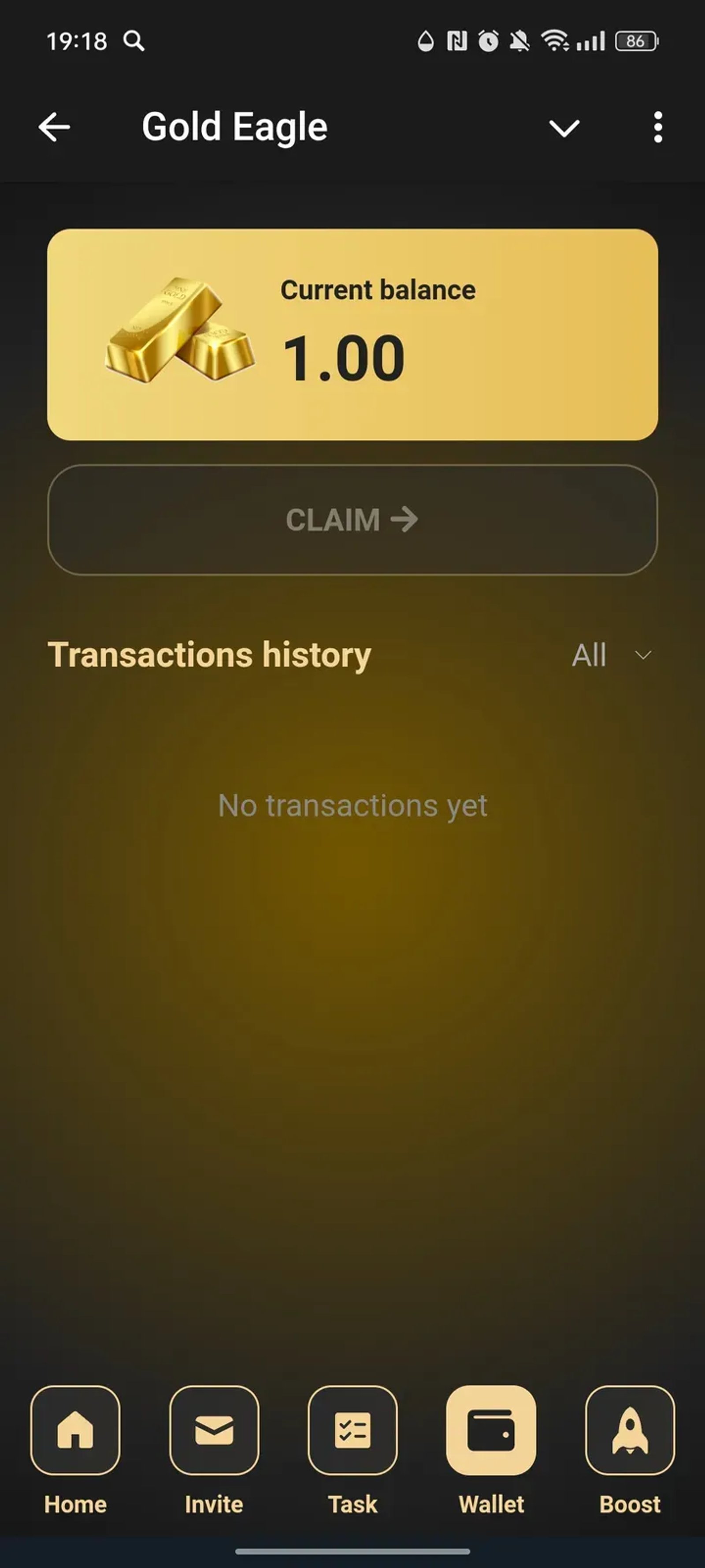 Gold Eagle в Телеграм — скриншот 4