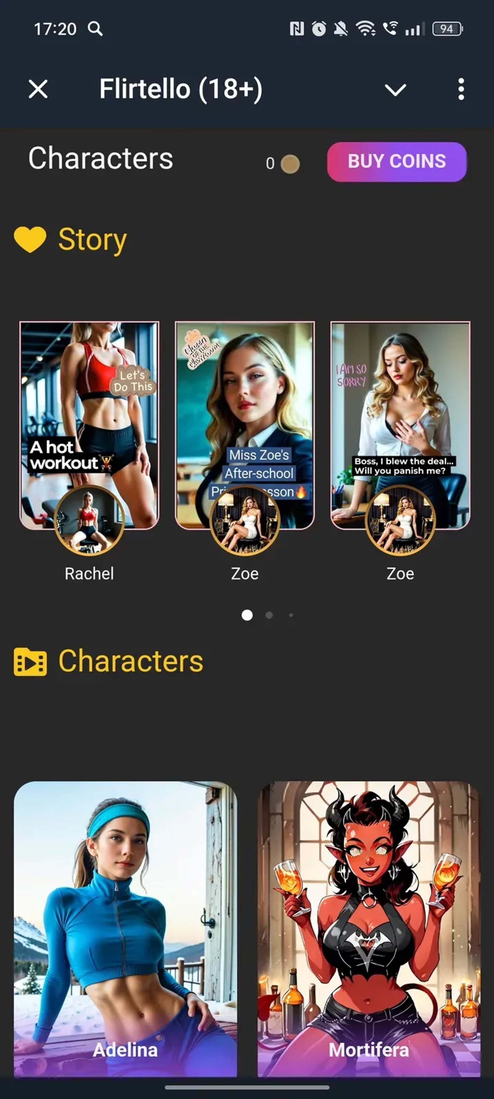 Flirtello (18+) в Телеграм — скриншот 1