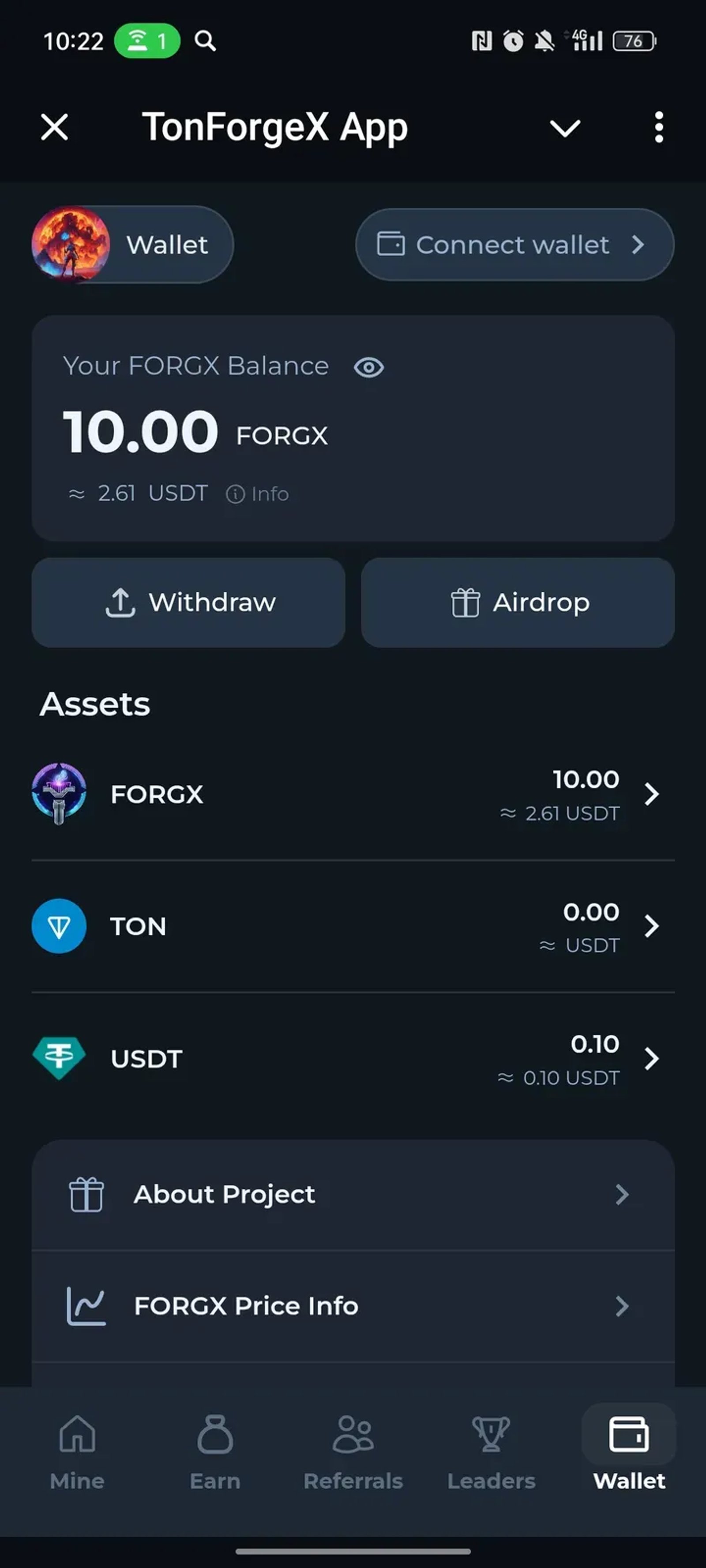 TonForgeX App в Телеграм — скриншот 4