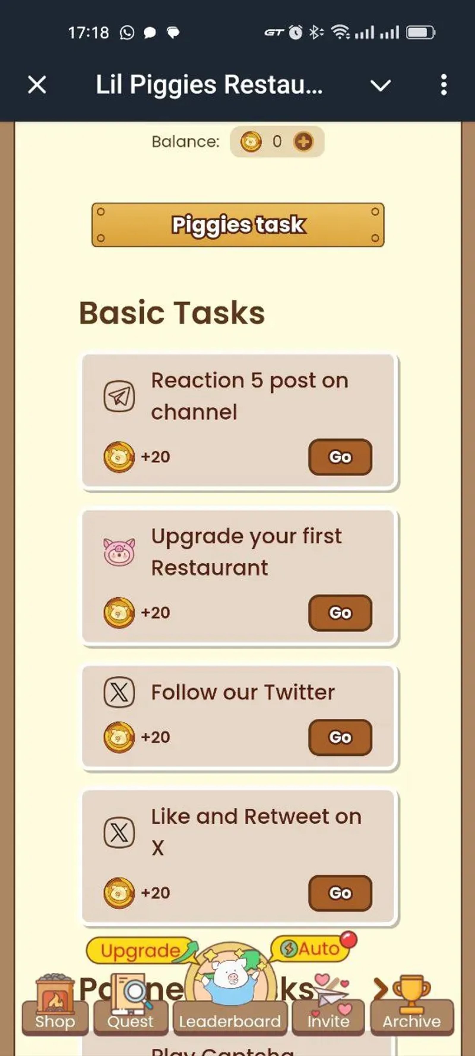 Lil Piggies Restaurant в Телеграм — скриншот 3