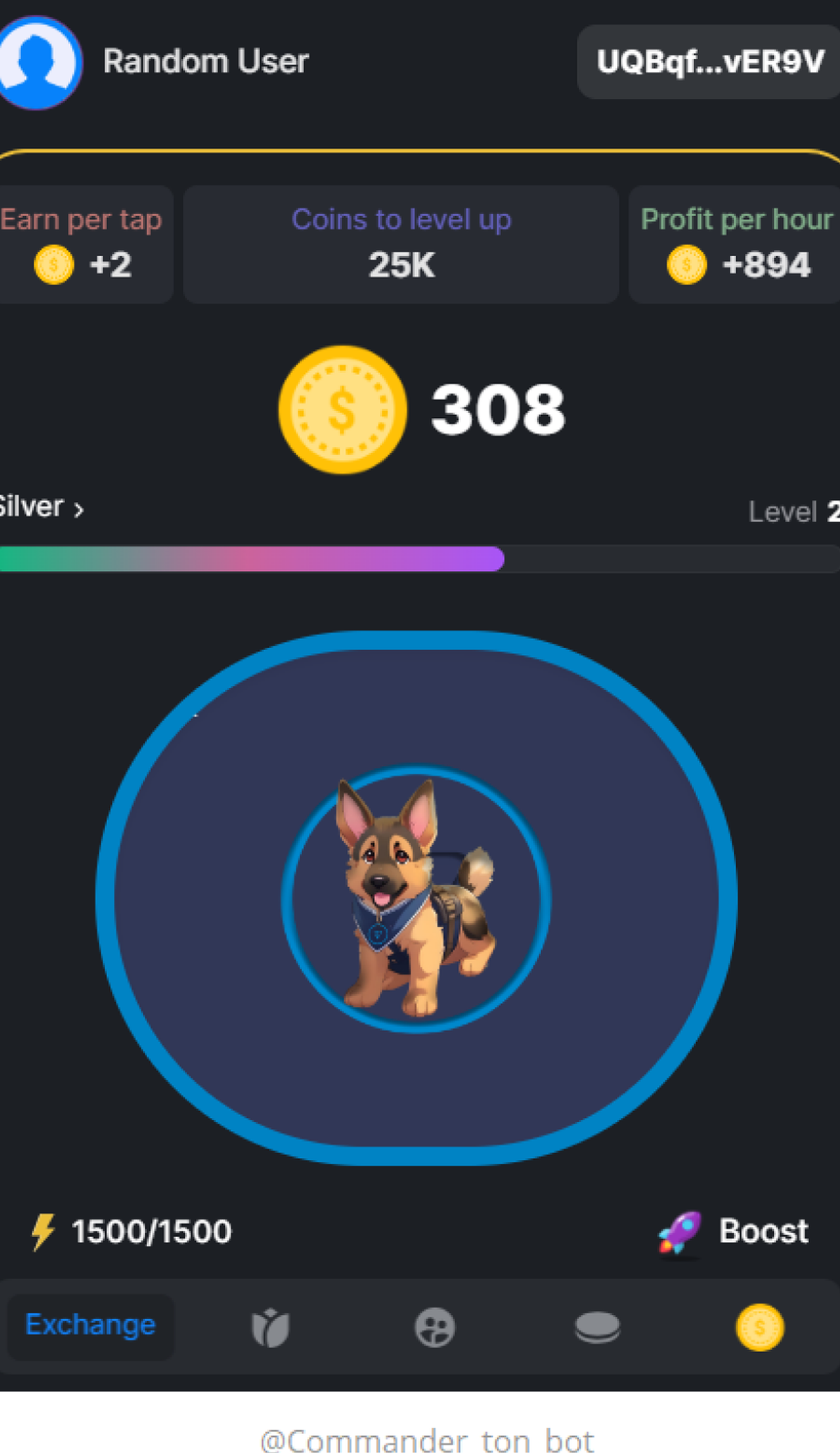 COMMANDER в Телеграм — скриншот 1