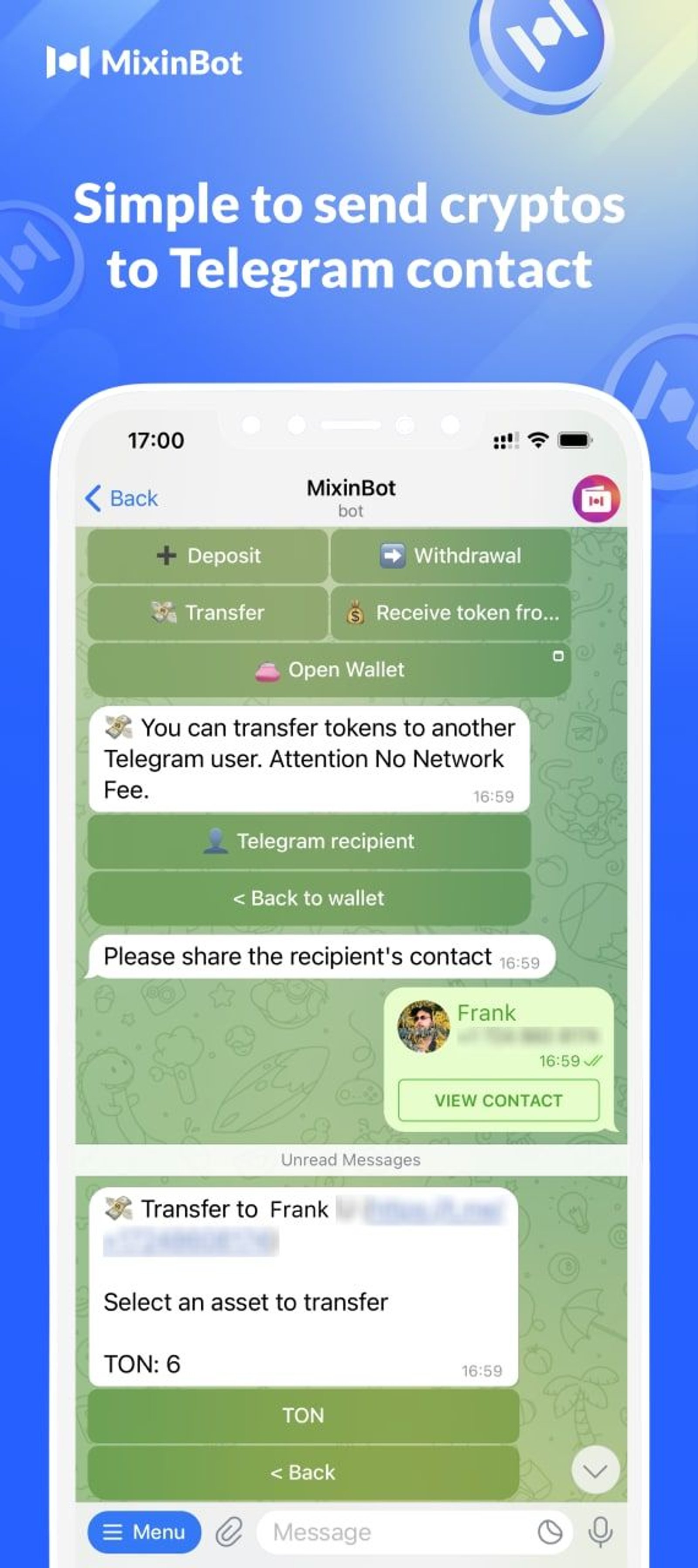 MixinBot в Телеграм — скриншот 2