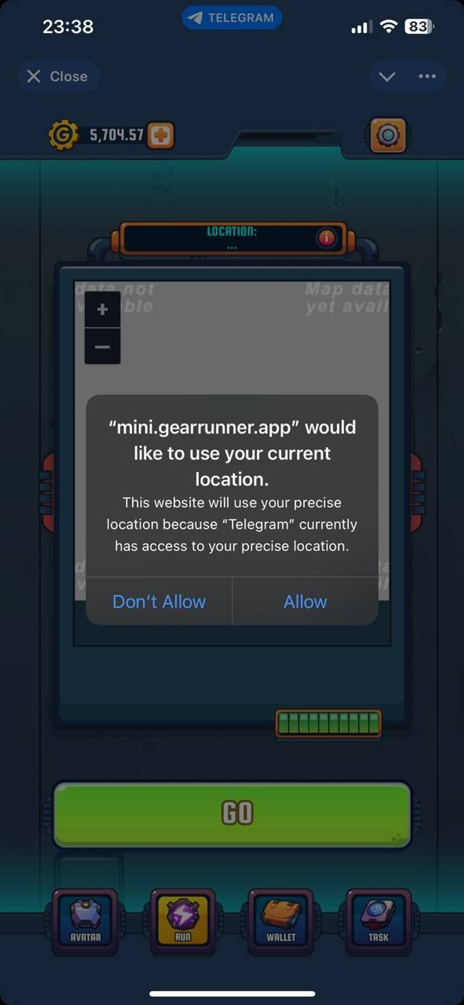 Gear Runner Telegram Screenshot 2