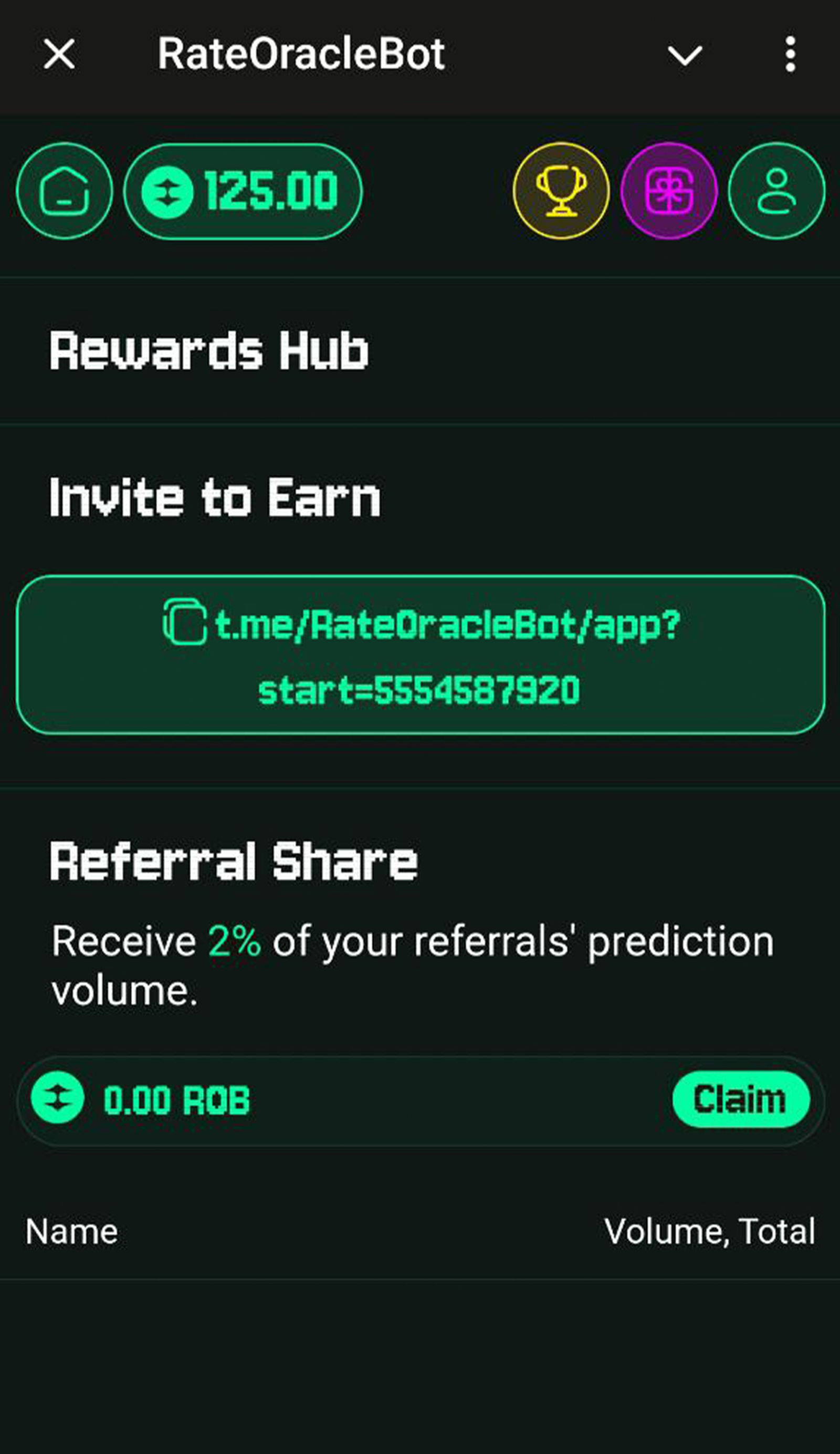 RateOracleBot в Телеграм — скриншот 3