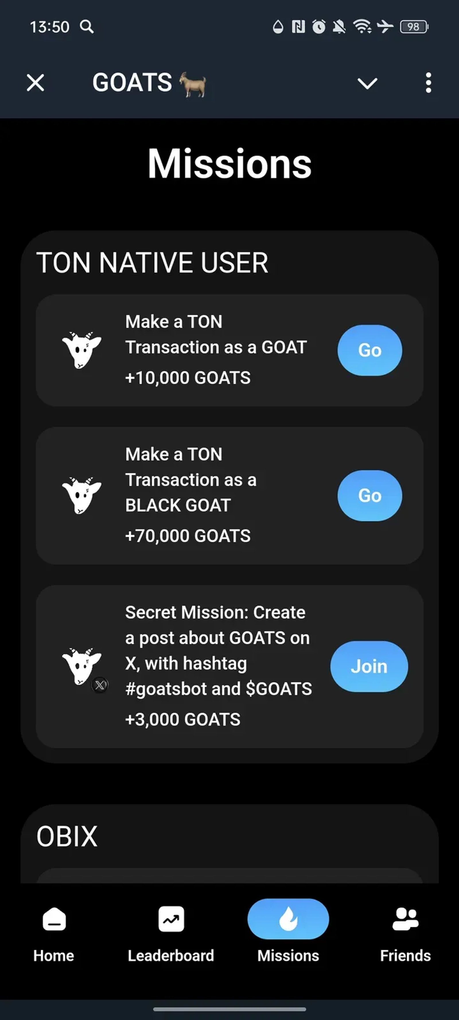 GOATS 🐐 в Телеграм — скриншот 4