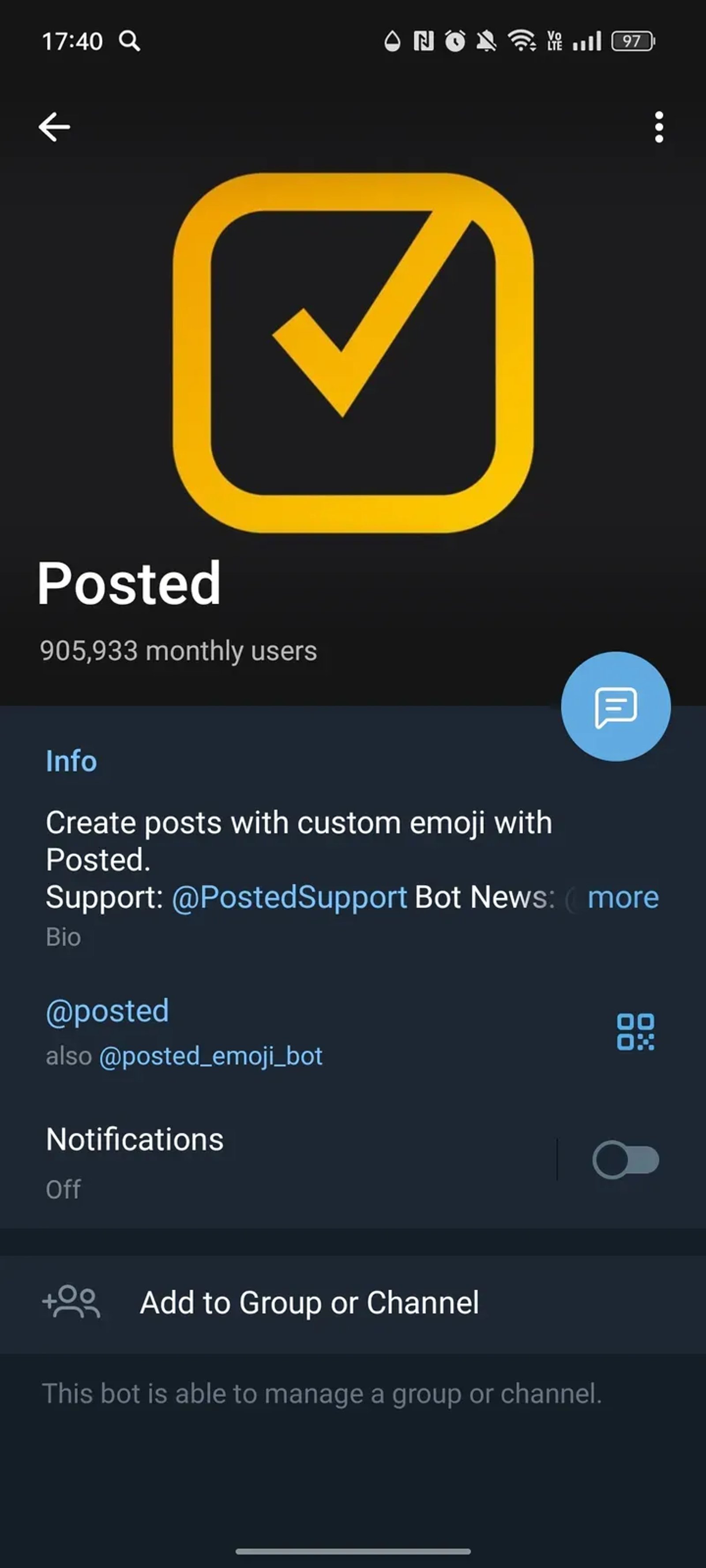 Posted Telegram Screenshot 4