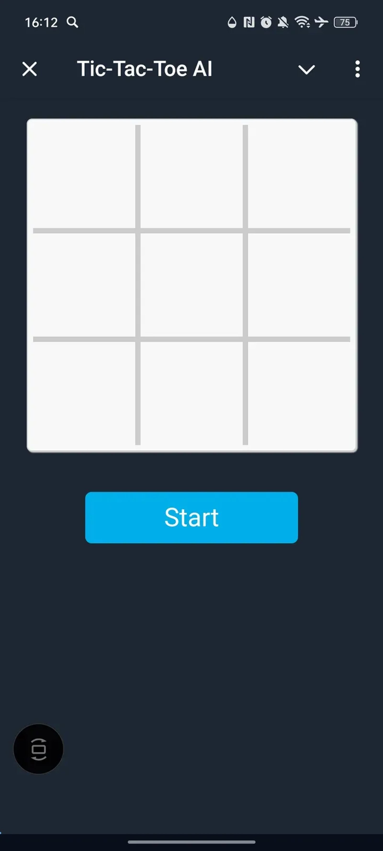 Tic-Tac-Toe AI в Телеграм — скриншот 1