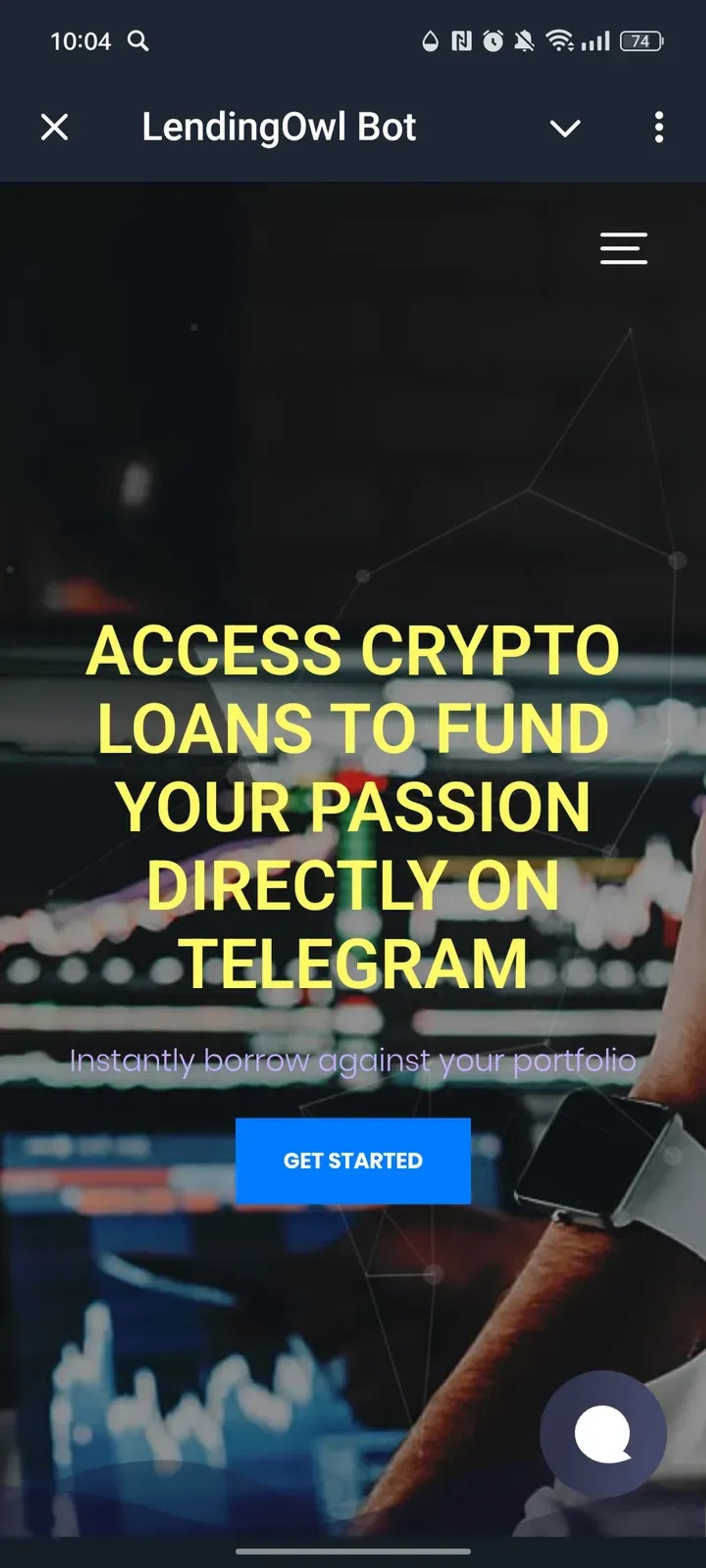 LendingOwl Bot в Телеграм — скриншот 1
