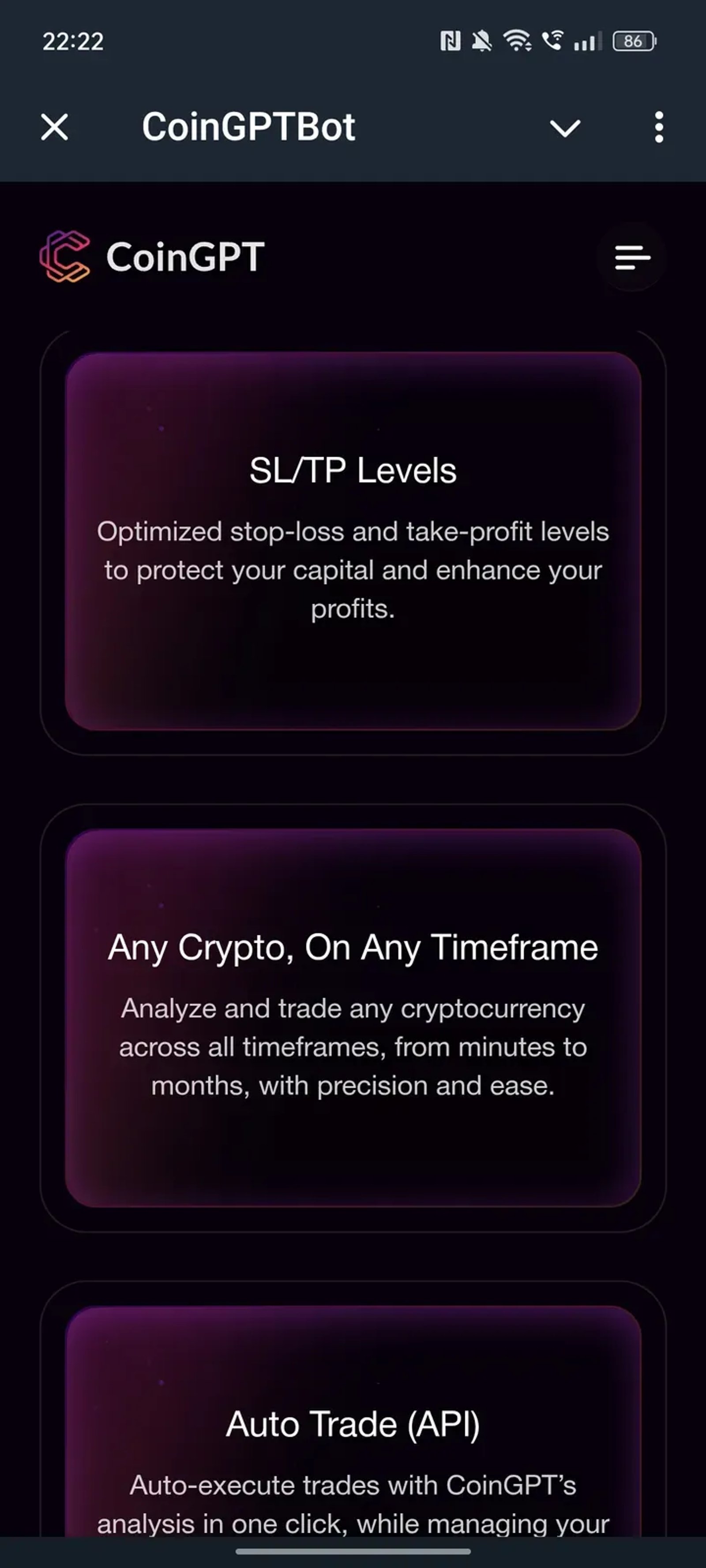 CoinGPTBot Telegram Screenshot 4