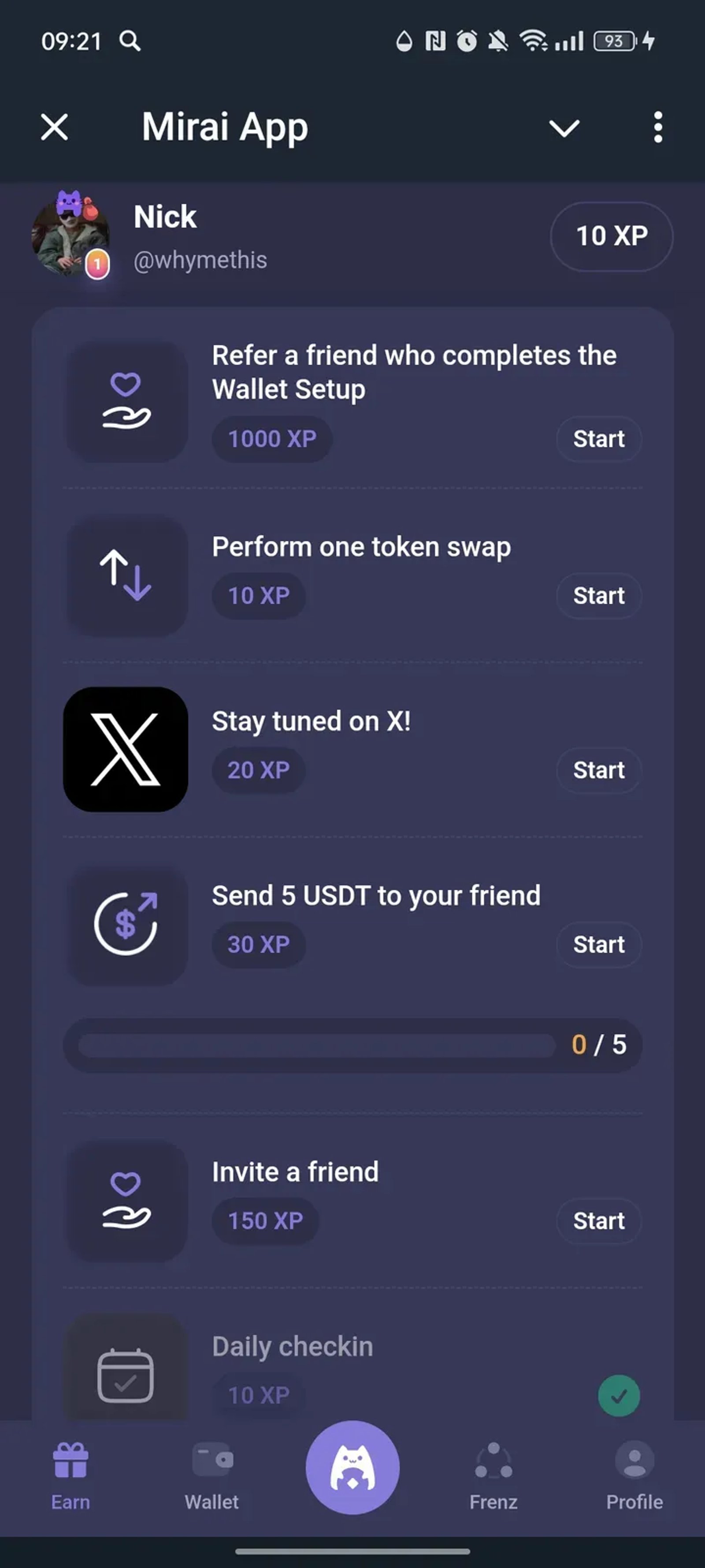 Mirai App в Телеграм — скриншот 4