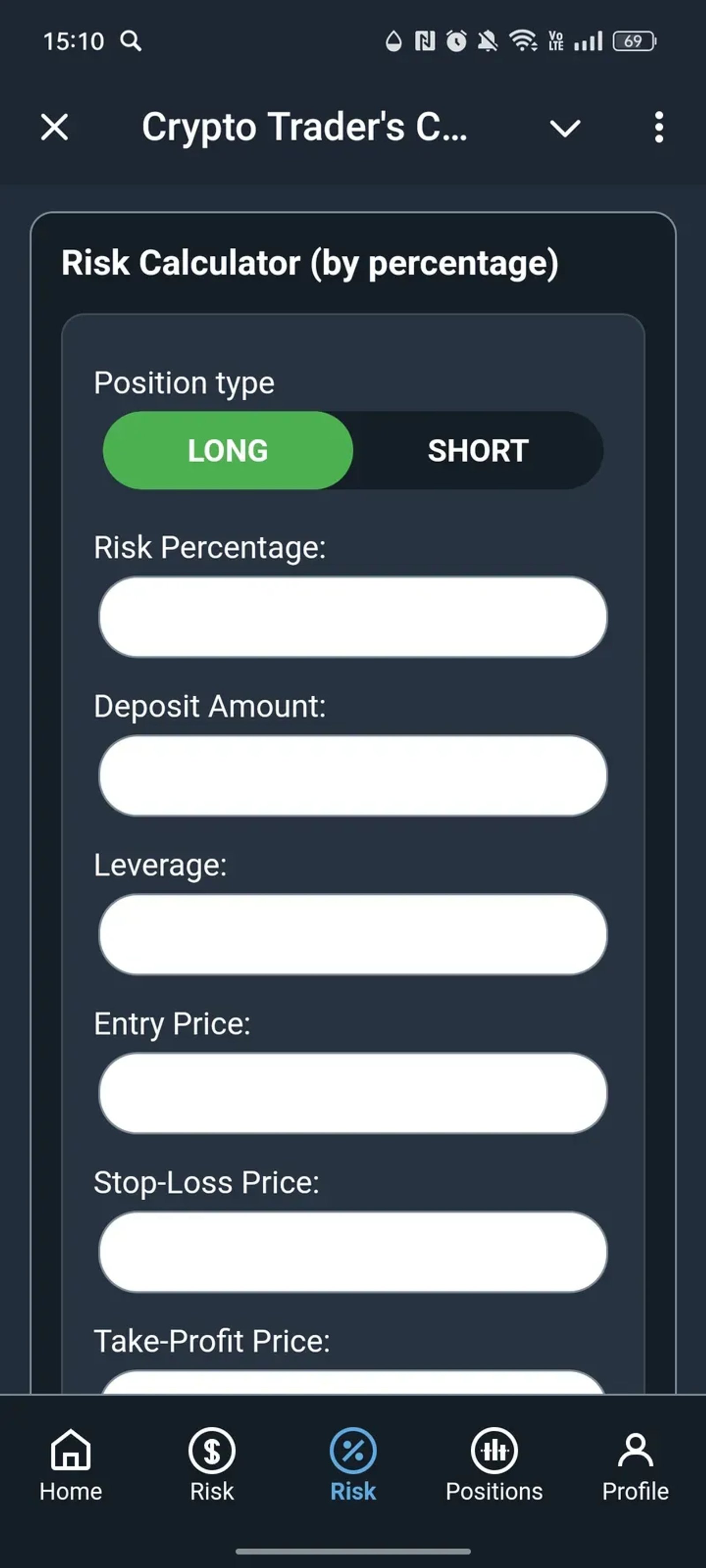 Crypto Traders Calculator в Телеграм — скриншот 3