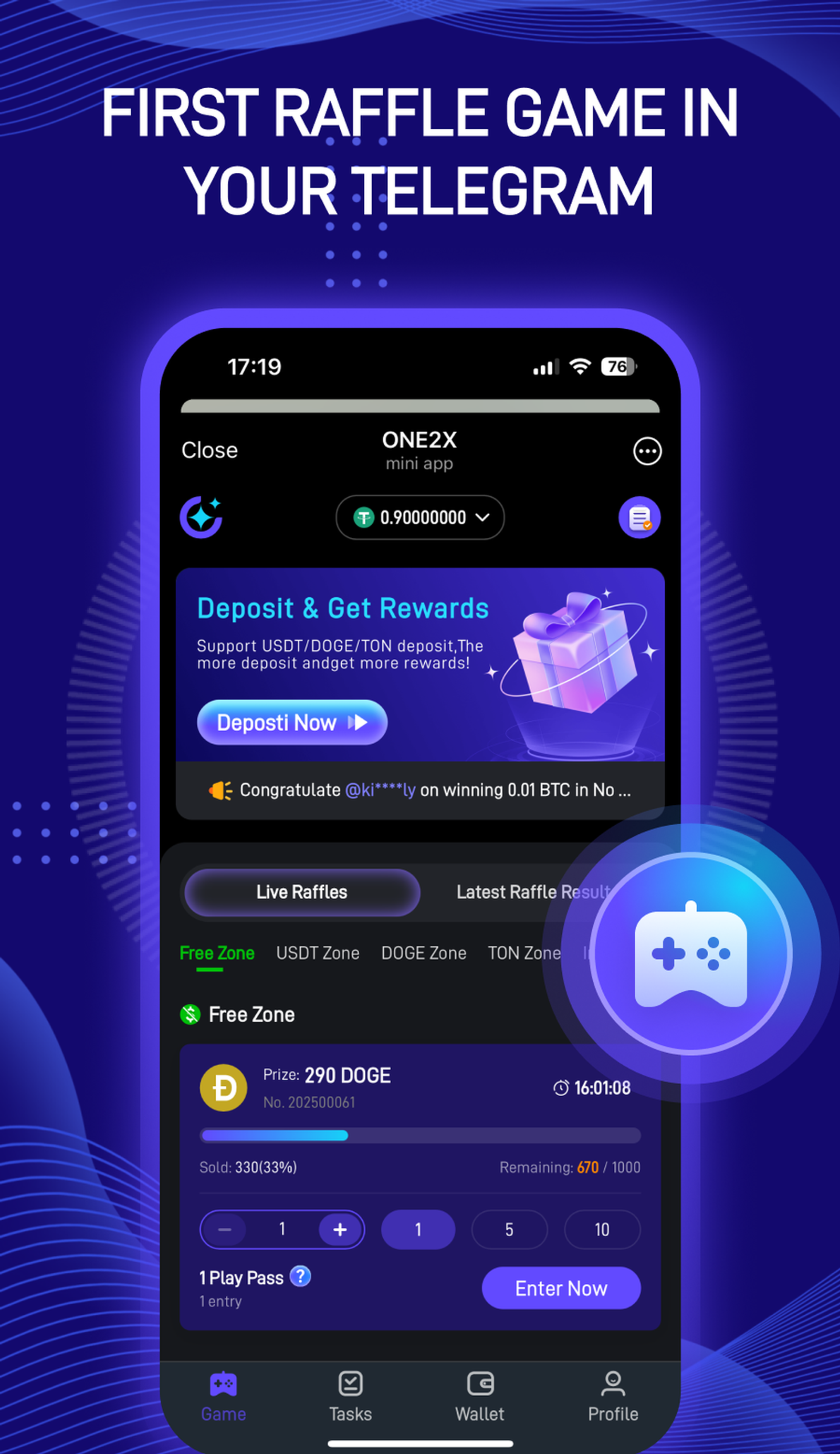 ONE2X в Телеграм — скриншот 2