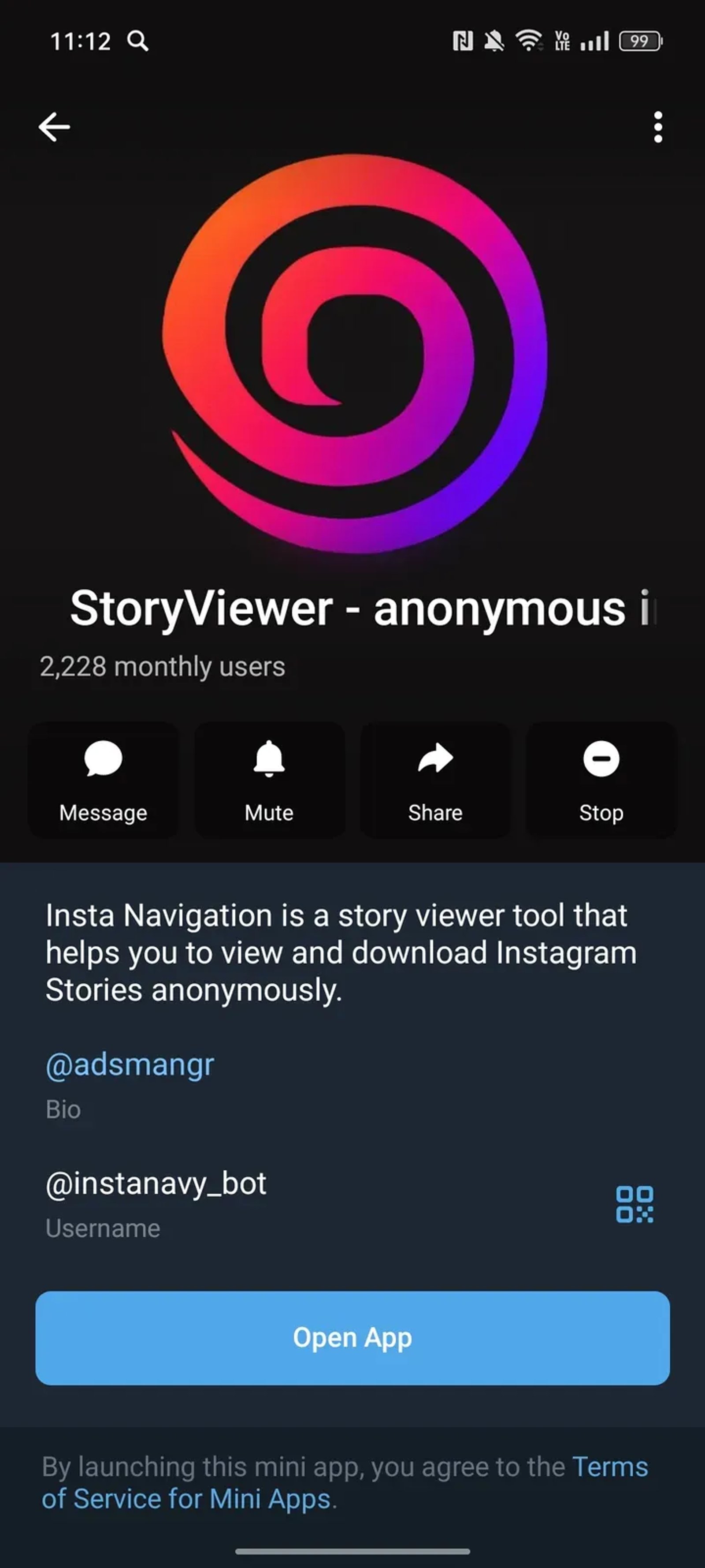 StoryViewer - anonymous instagram story viewer tool spy Telegram Screenshot 4