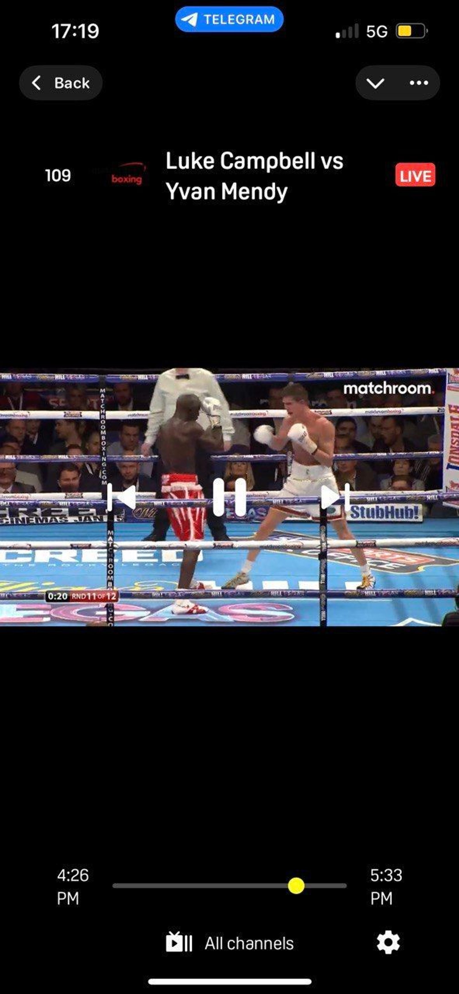 DAZN Telegram Screenshot 3