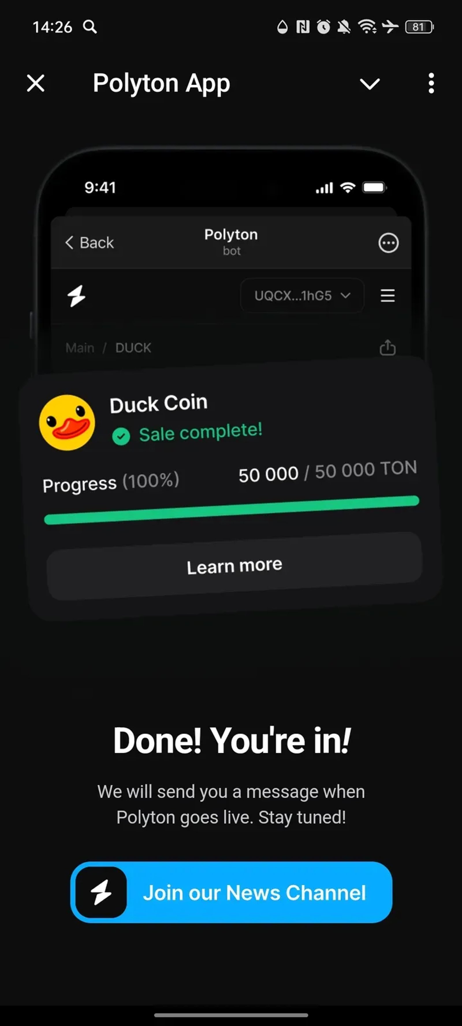 SODA APP Telegram Screenshot 2