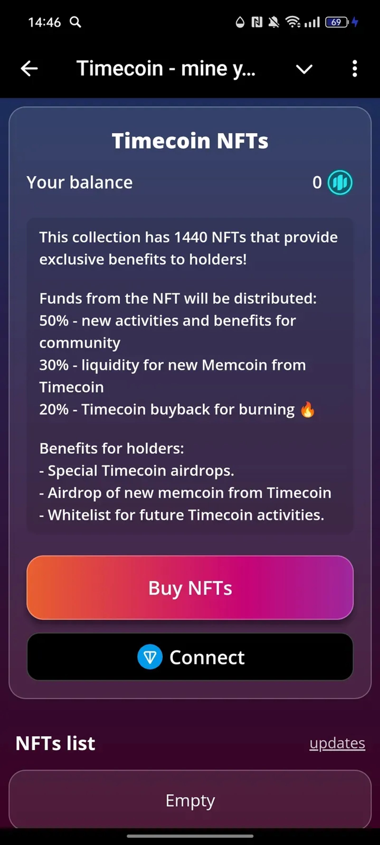 Timecoin - mine your time в Телеграм — скриншот 6