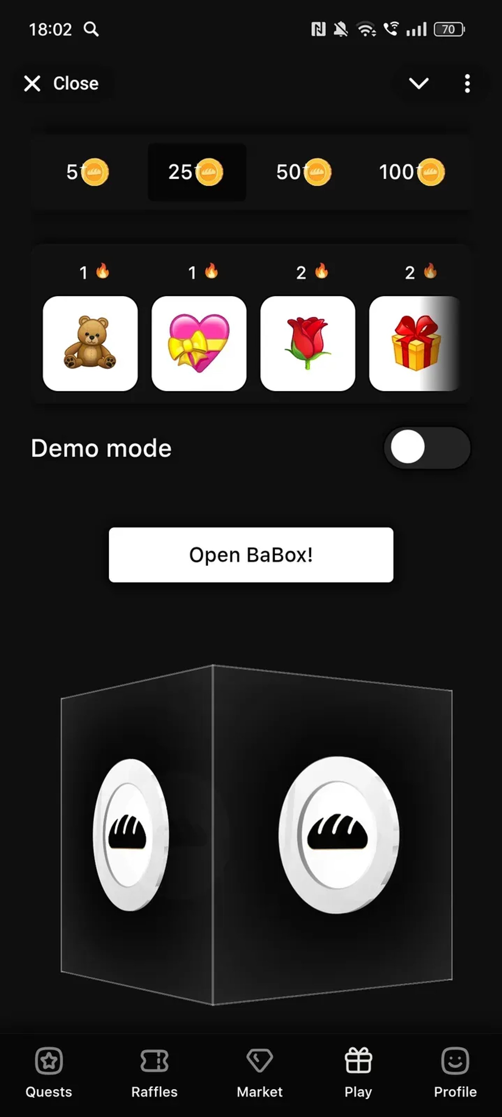 BaToN Gifts в Телеграм — скриншот 1