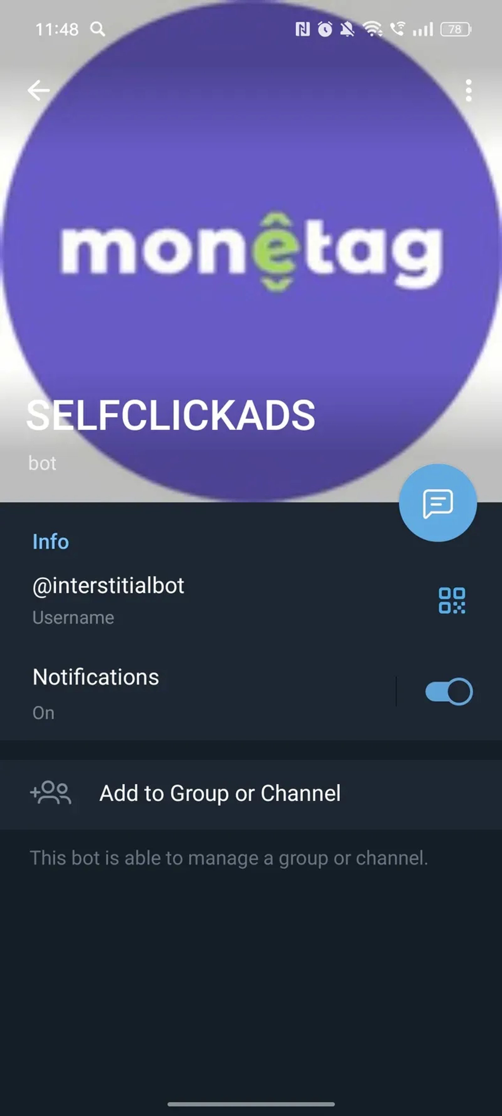 SELFCLICKADS в Телеграм — скриншот 4
