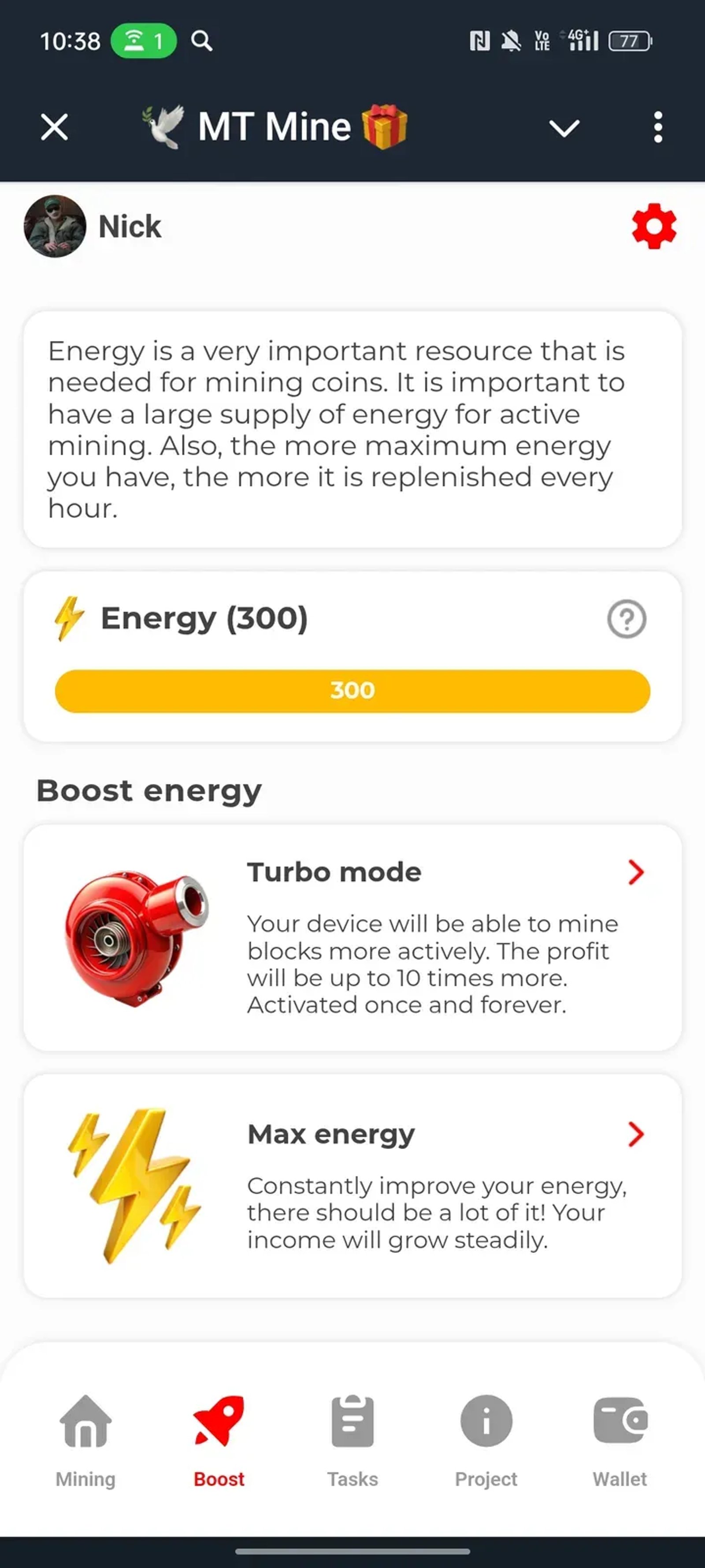 π MT Mine π Telegram Screenshot 2