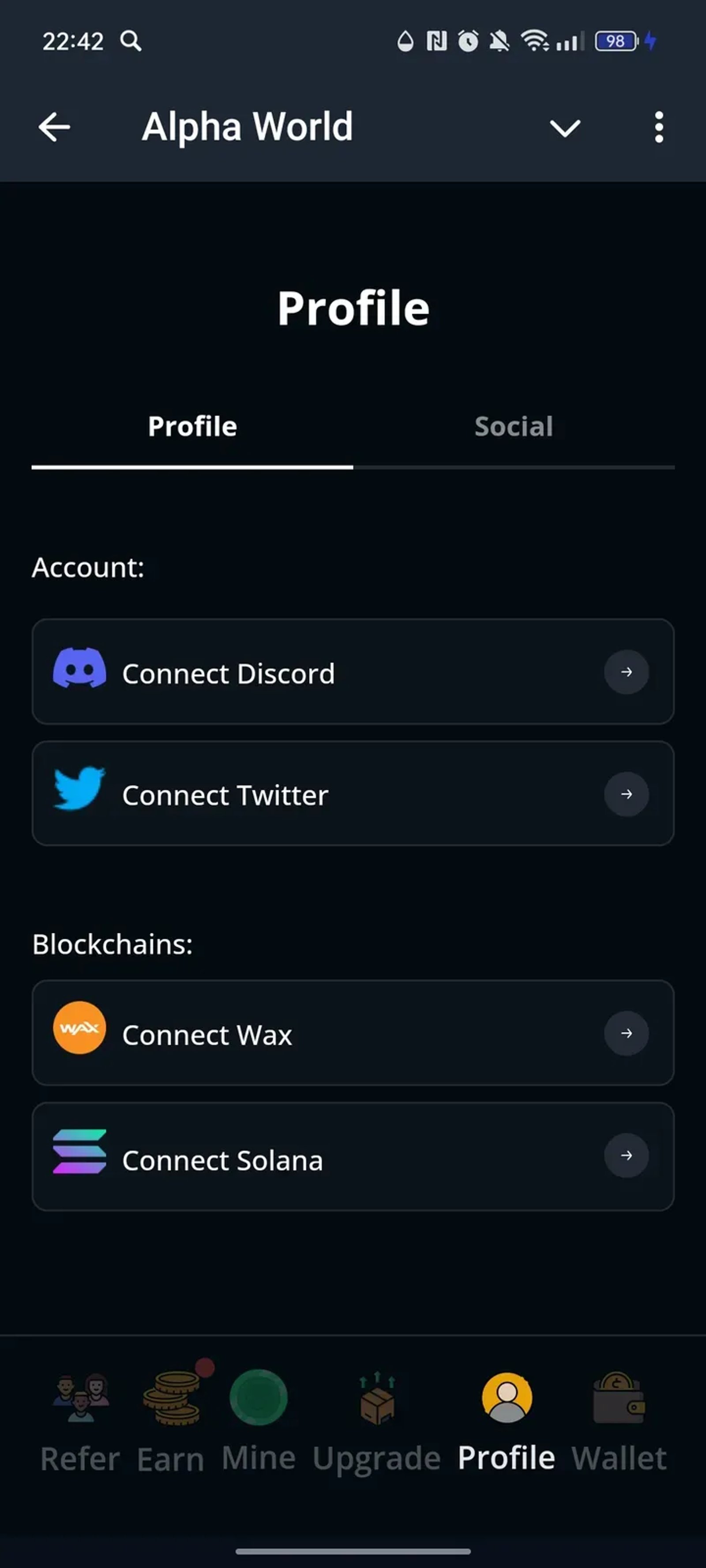 Alpha World в Телеграм — скриншот 5