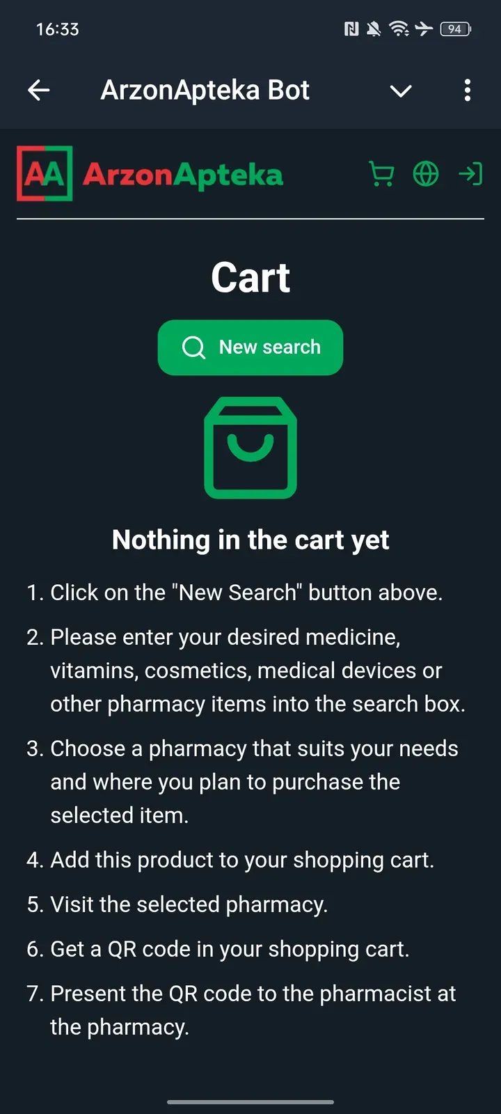 ArzonApteka Bot Telegram Screenshot 2