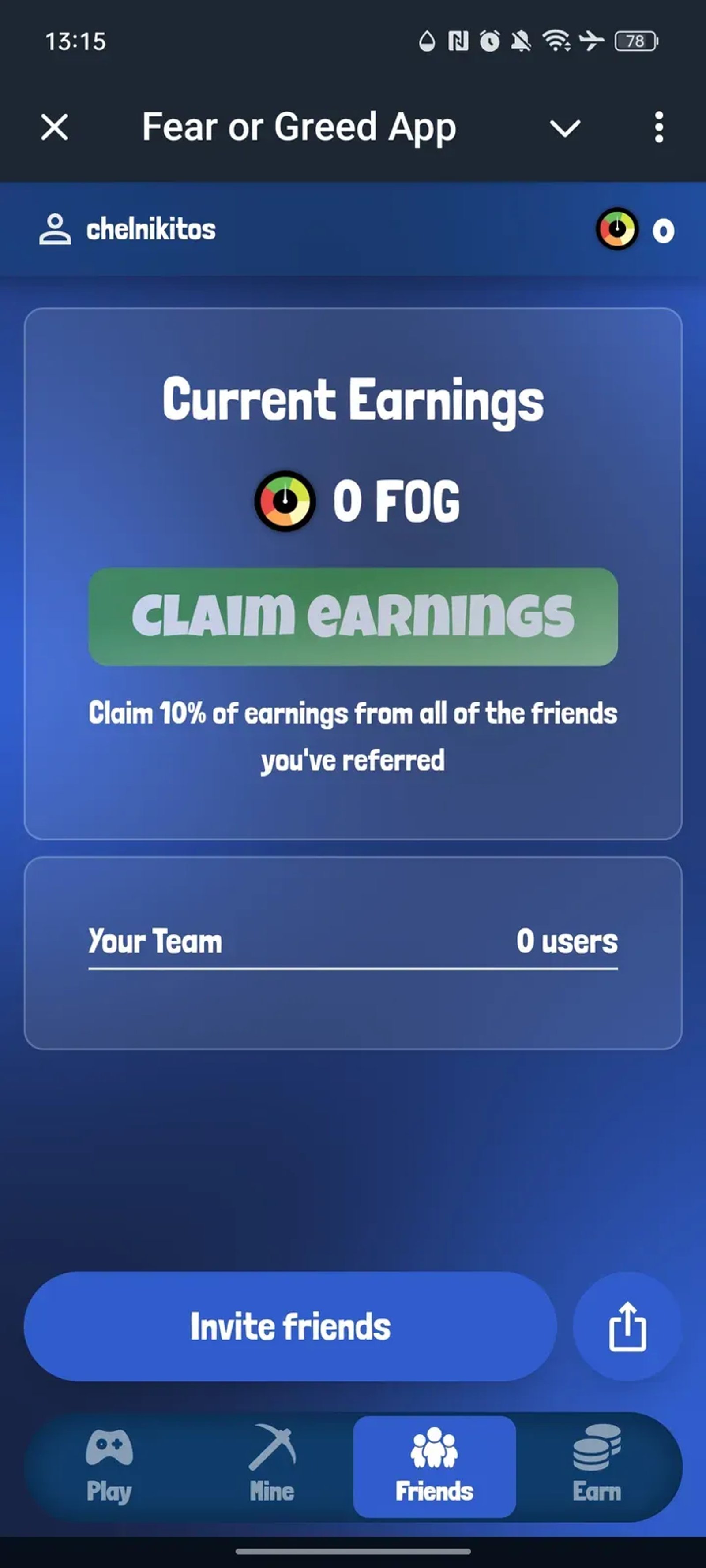 Fear or Greed App в Телеграм — скриншот 3