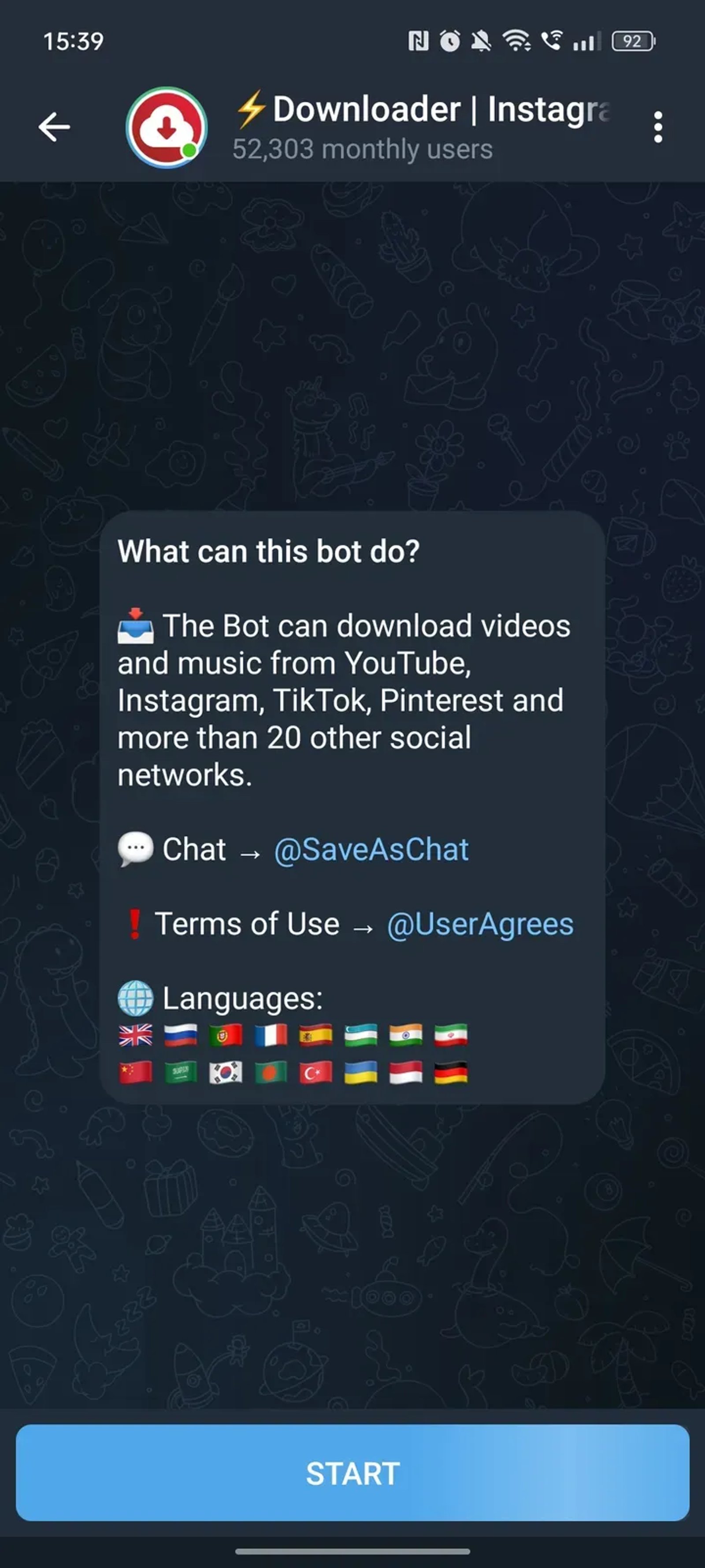 ⚡️Downloader | Instagram | TikTok | X в Телеграм — скриншот 1