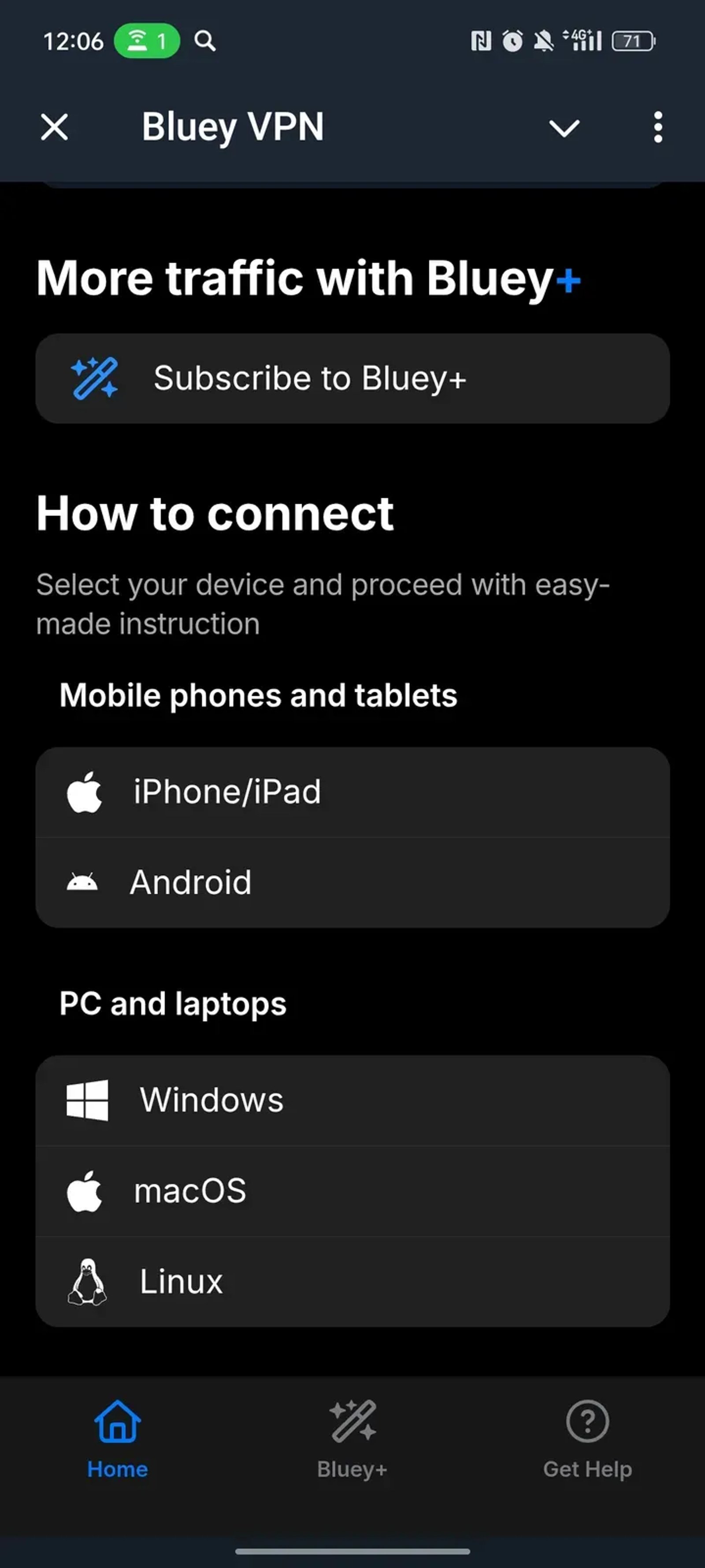 VPN Bluey - No More Blocked Content в Телеграм — скриншот 2