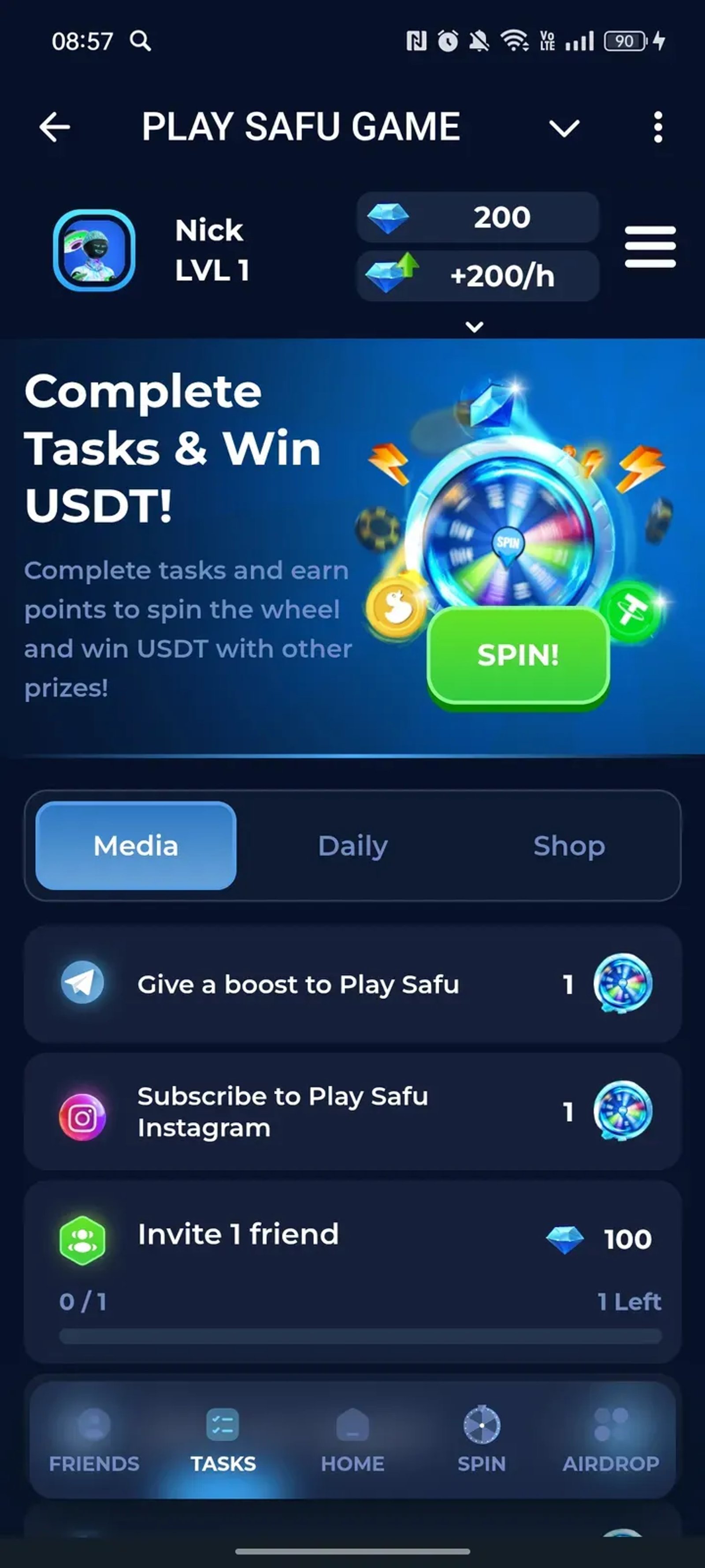 PLAY SAFU GAME в Телеграм — скриншот 2
