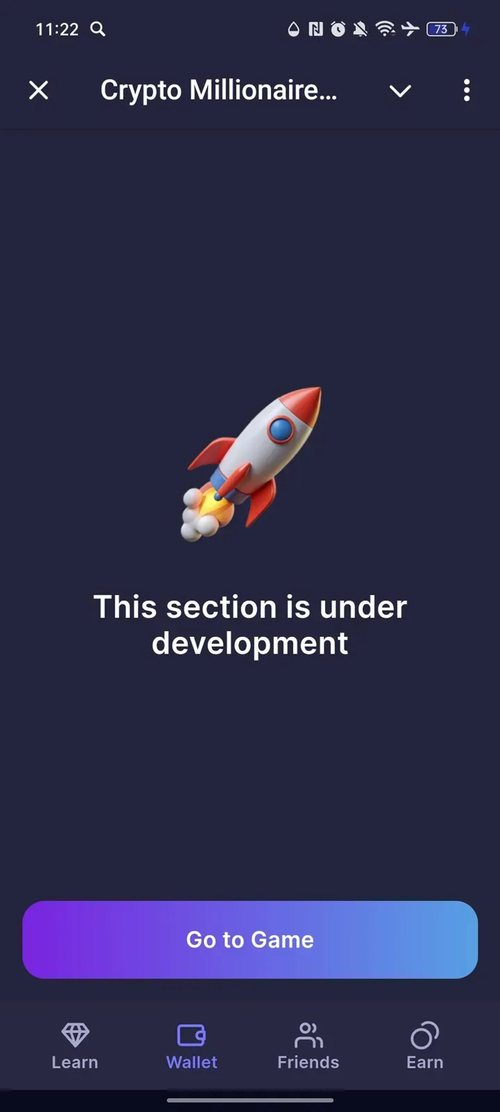 Crypto Millionaire Bot в Телеграм — скриншот 2