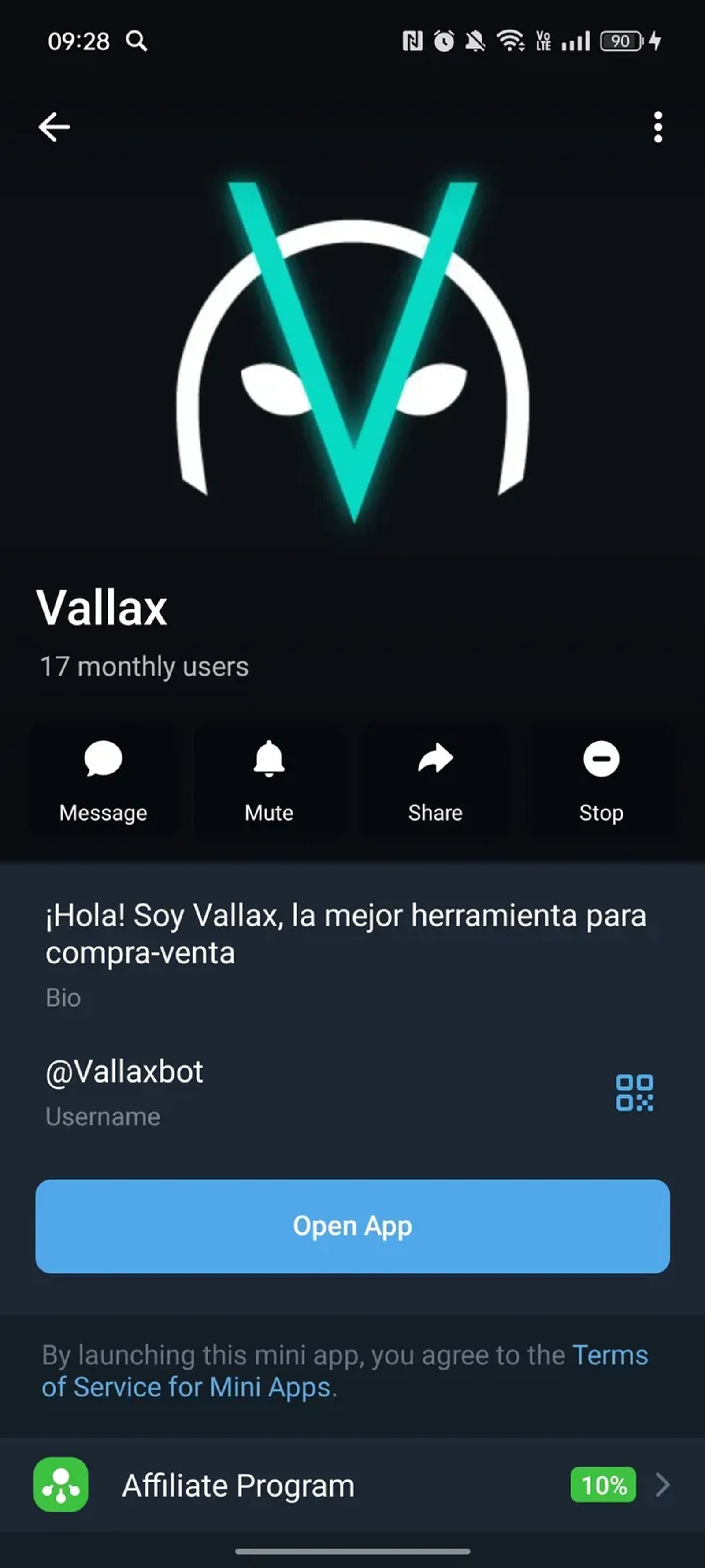 Vallax Telegram Screenshot 4
