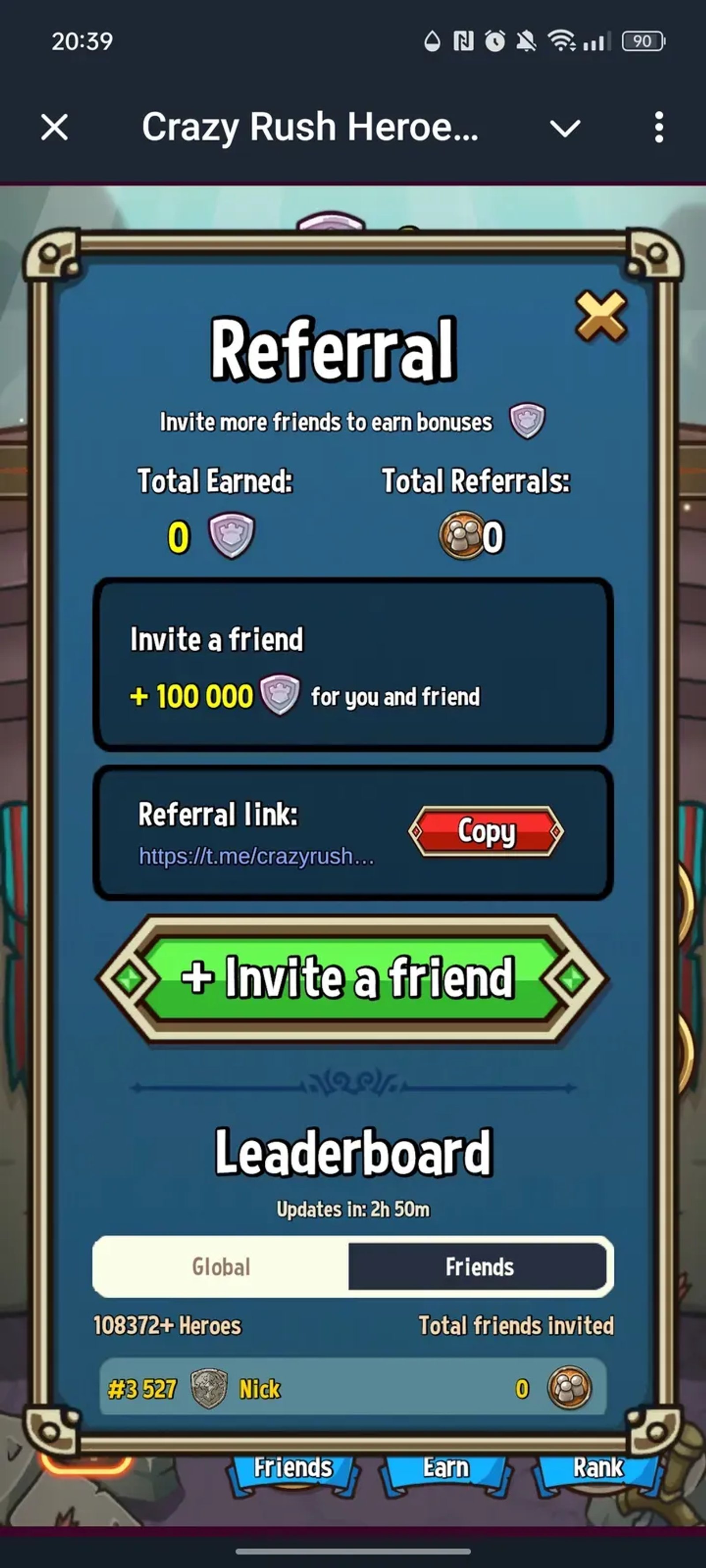 CrazyRushHeroesAlpha в Телеграм — скриншот 4