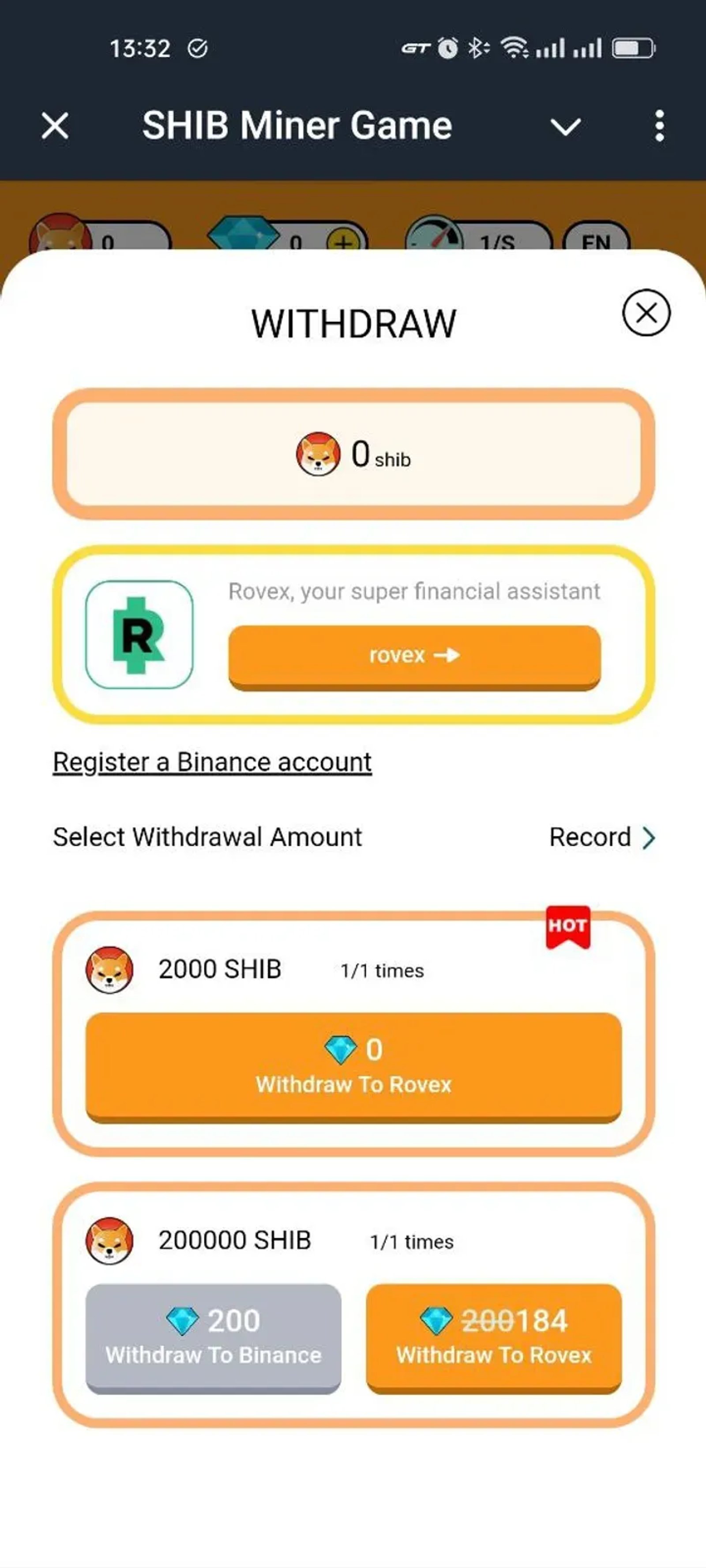 SHIB Miner Game в Телеграм — скриншот 1