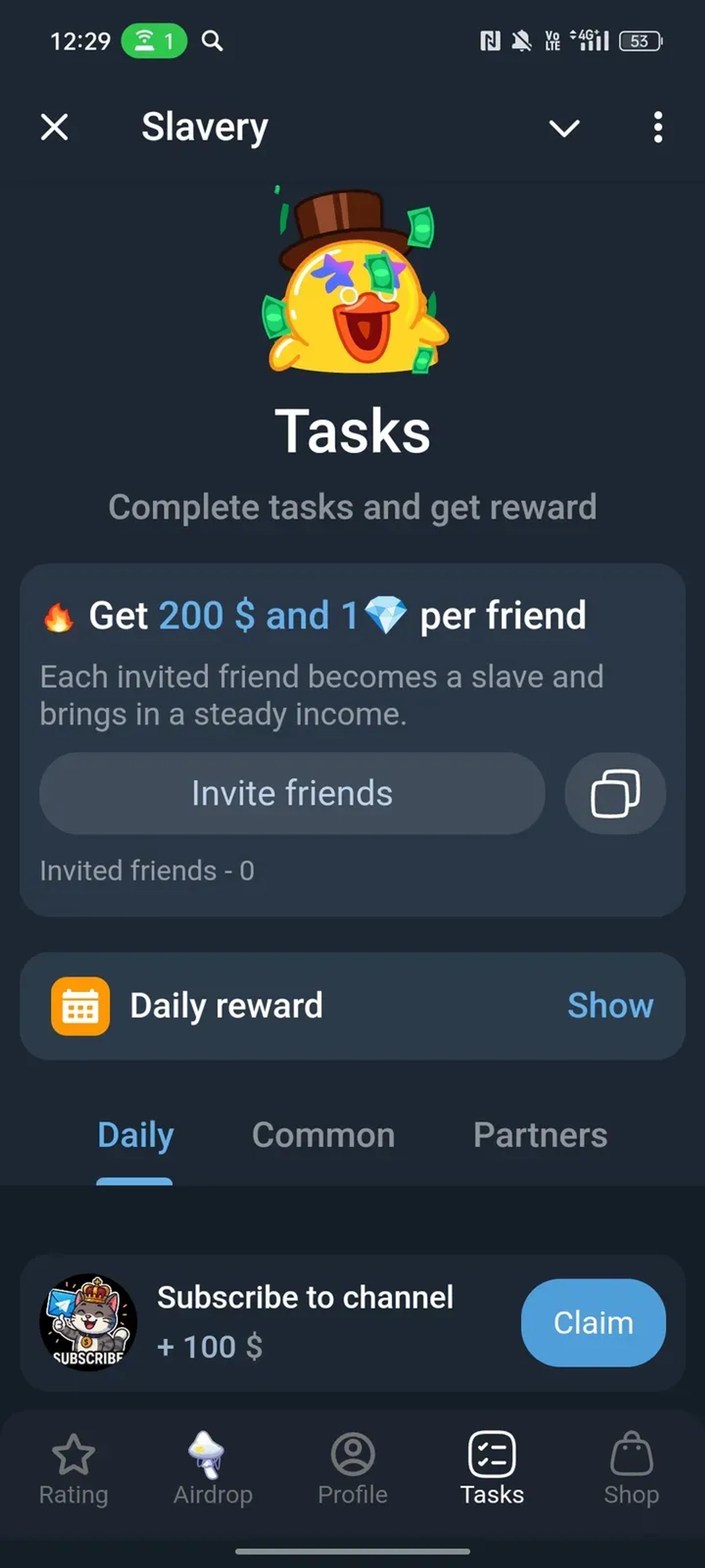 Slavery в Телеграм — скриншот 4