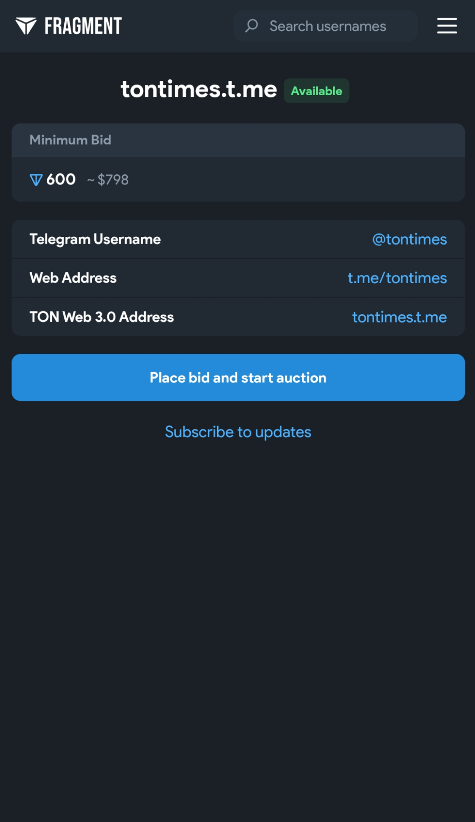 Telegram Usernames в Телеграм — скриншот 2