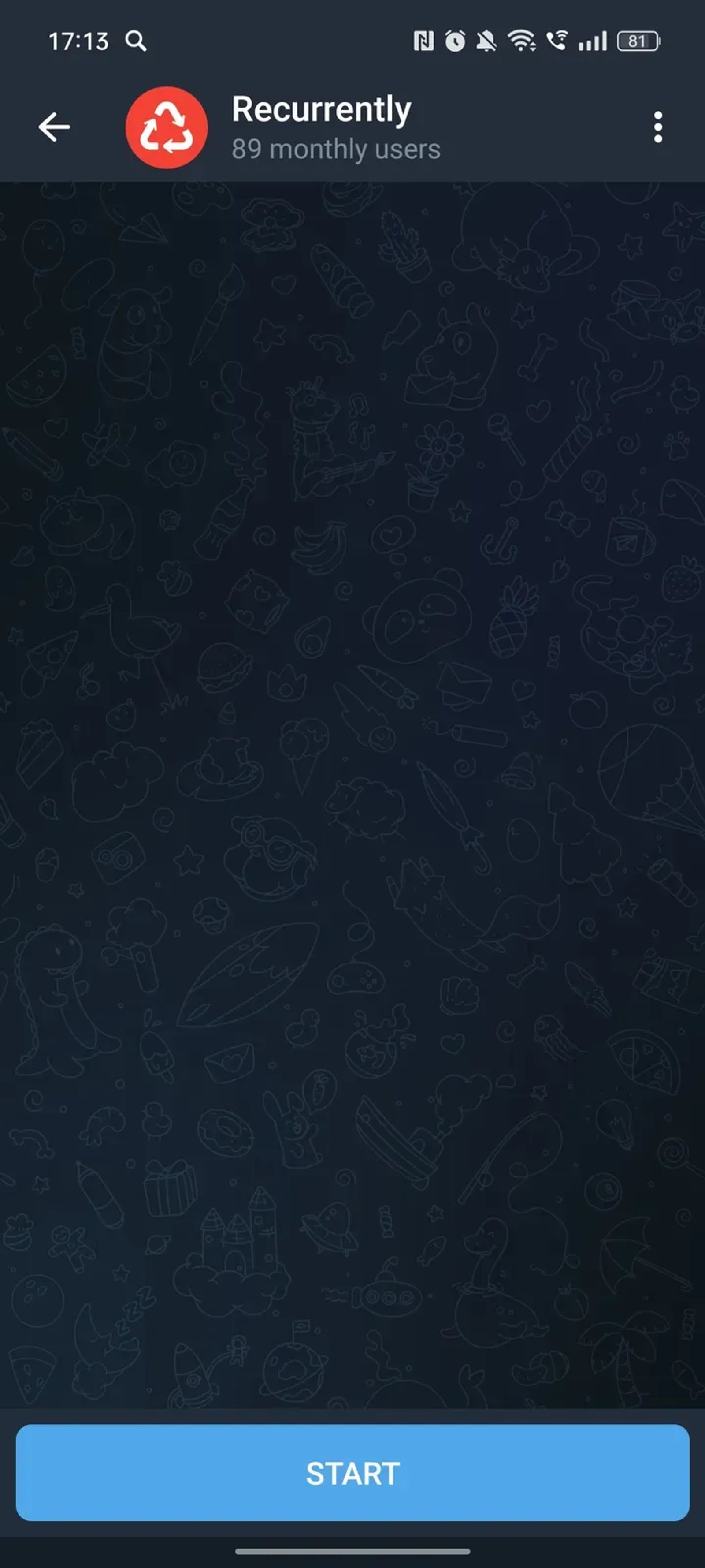 Recurrently в Телеграм — скриншот 1