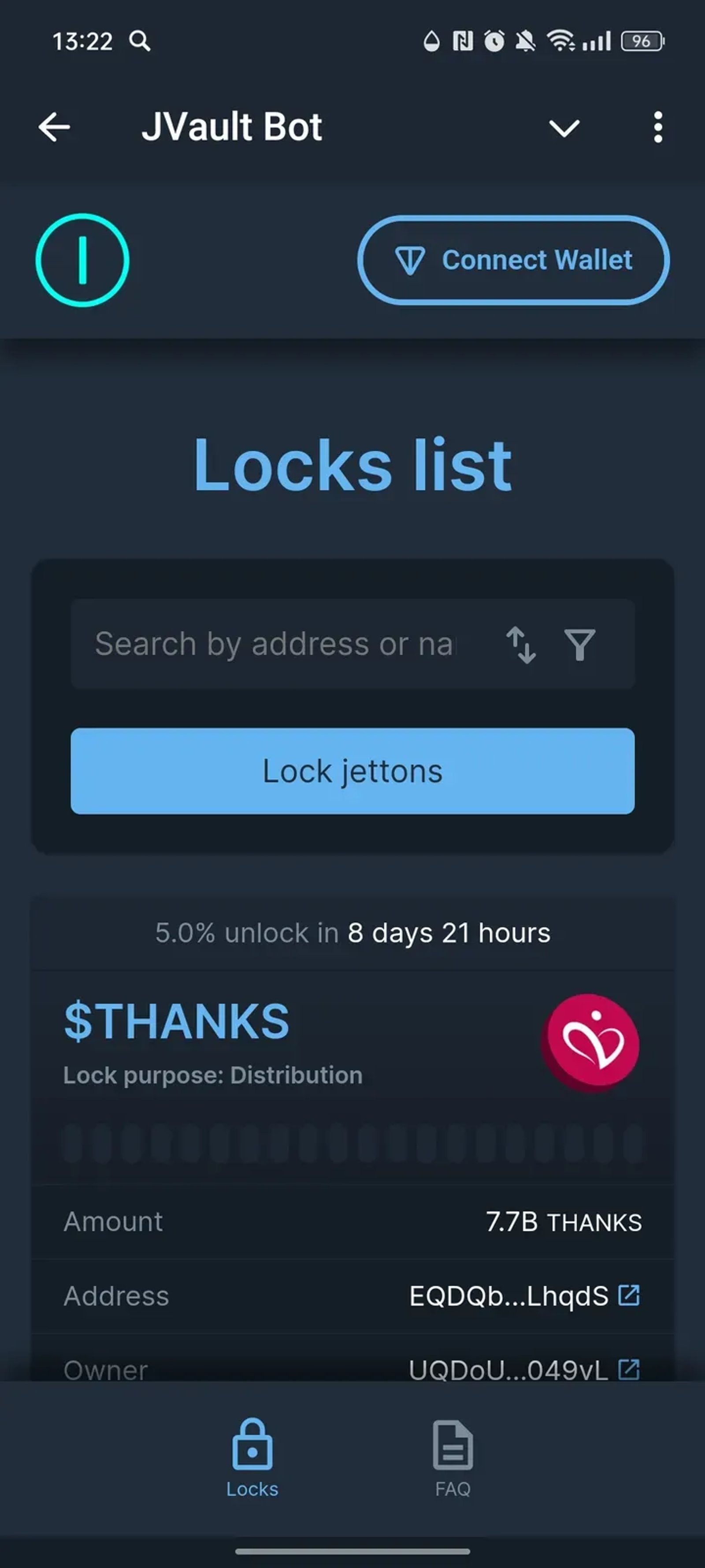 JVault Bot в Телеграм — скриншот 3