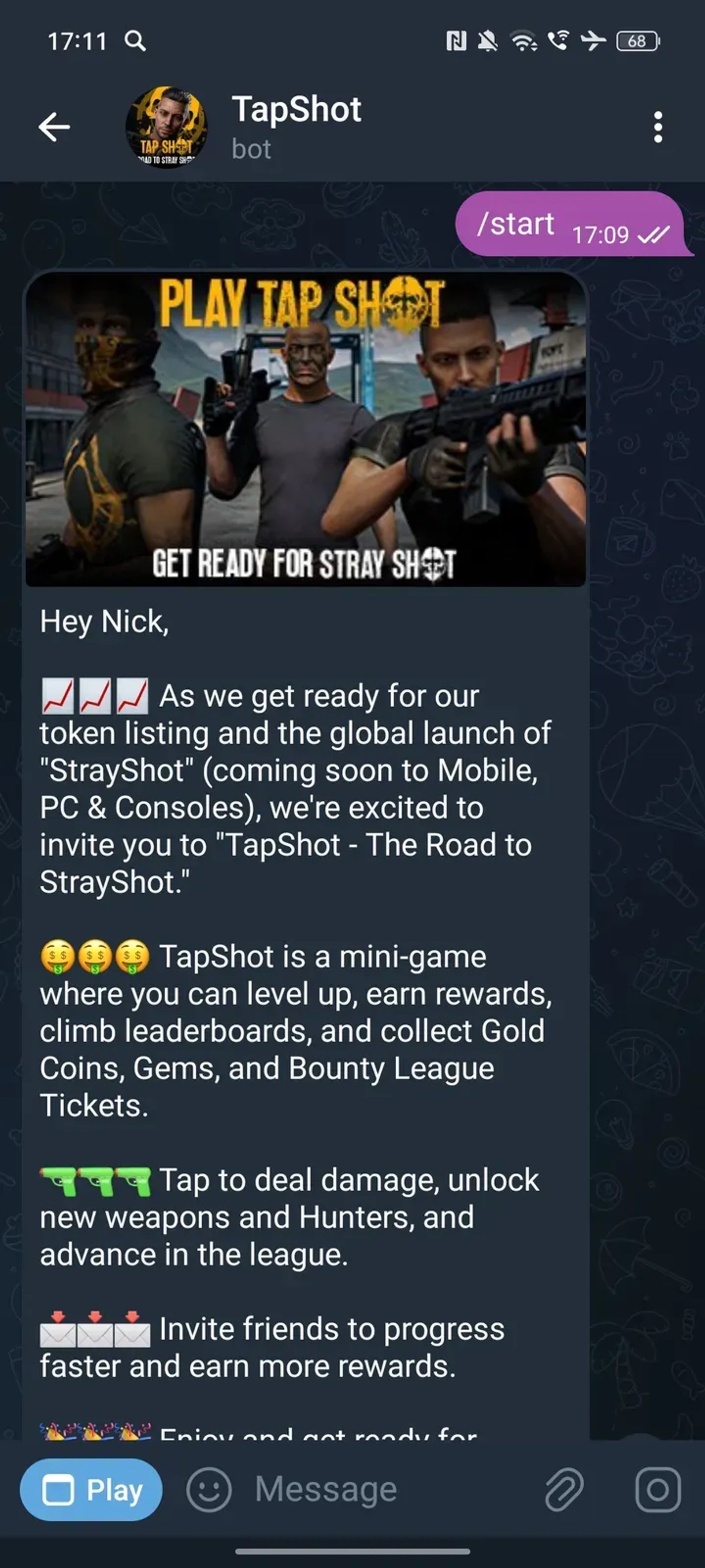 TapShot в Телеграм — скриншот 3