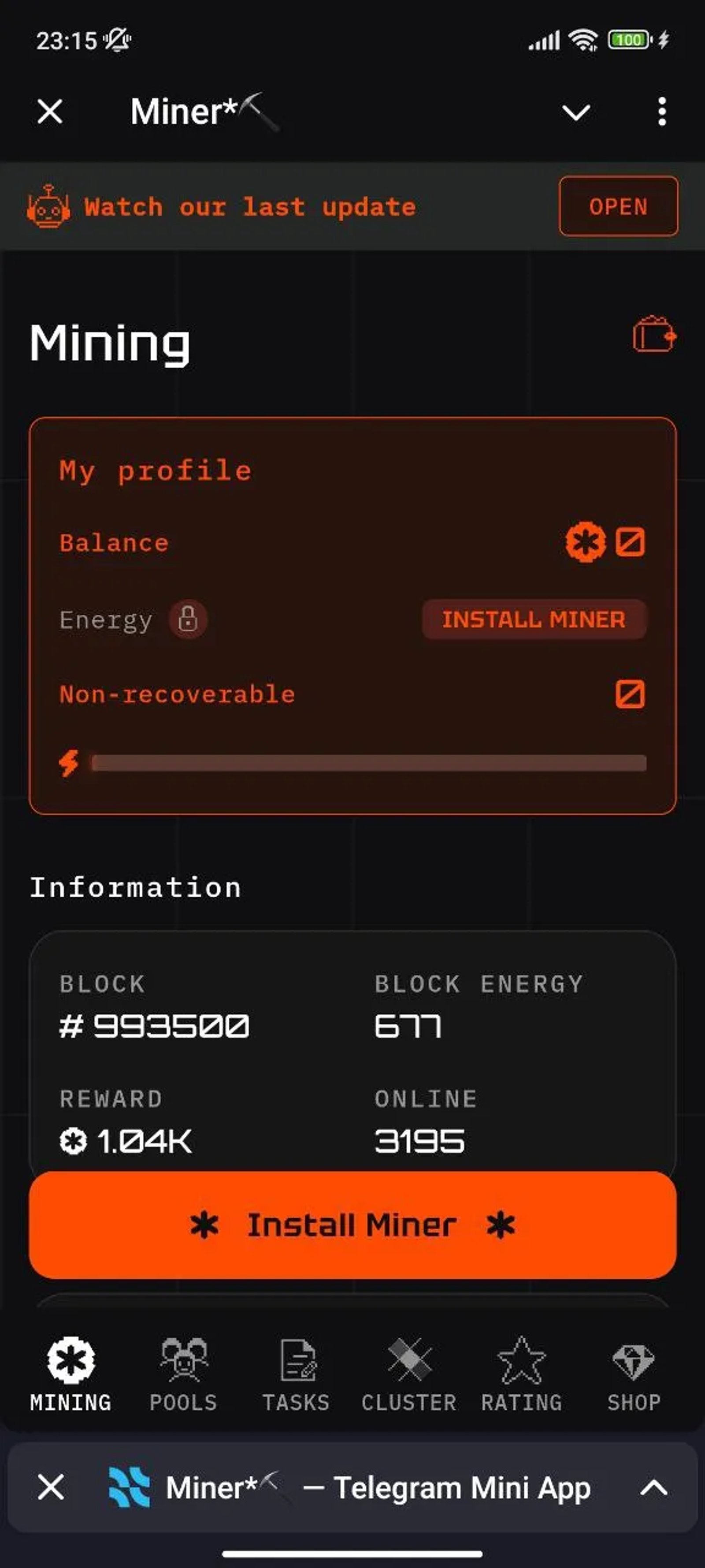 Miner Майнинг