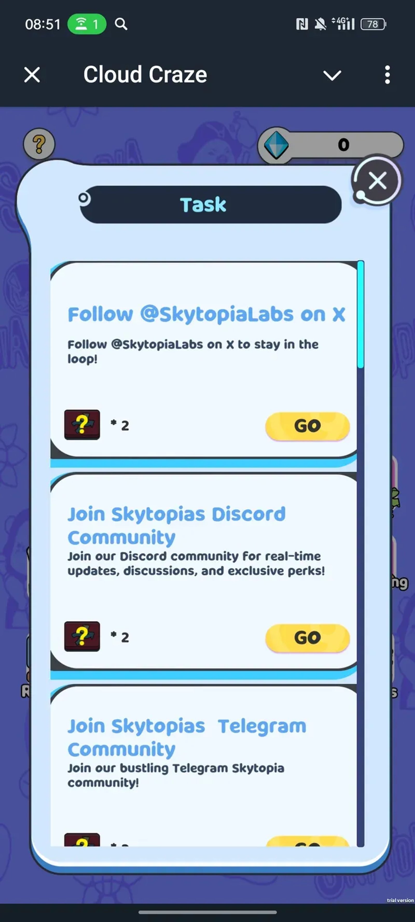 Cloud Craze в Телеграм — скриншот 3