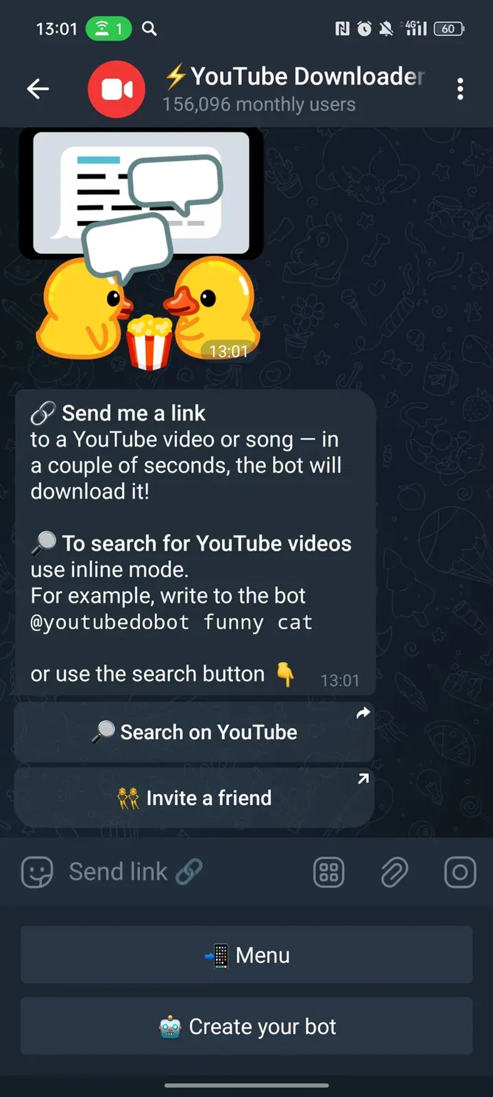 ⚡️YouTube Downloader | Music в Телеграм — скриншот 3
