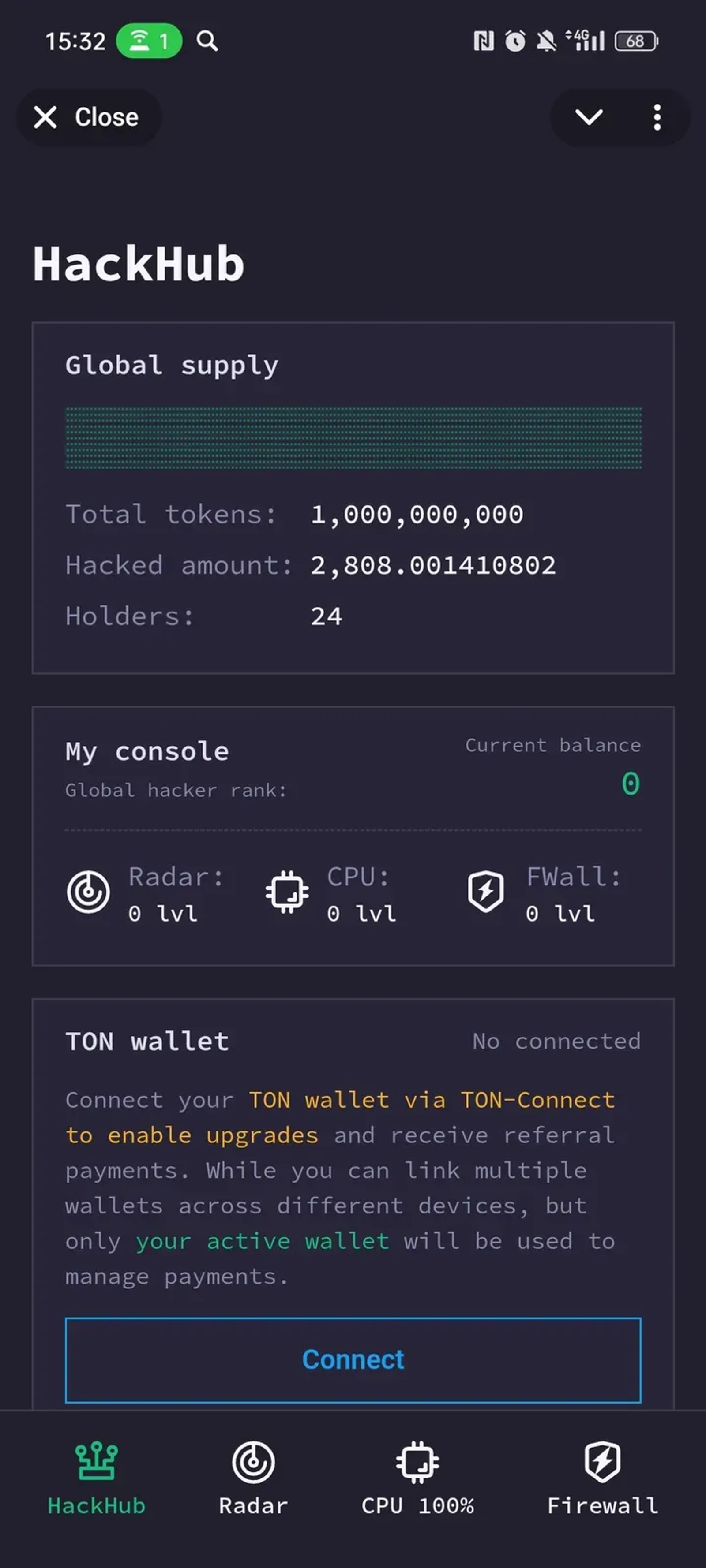 CryptoHacker в Телеграм — скриншот 1
