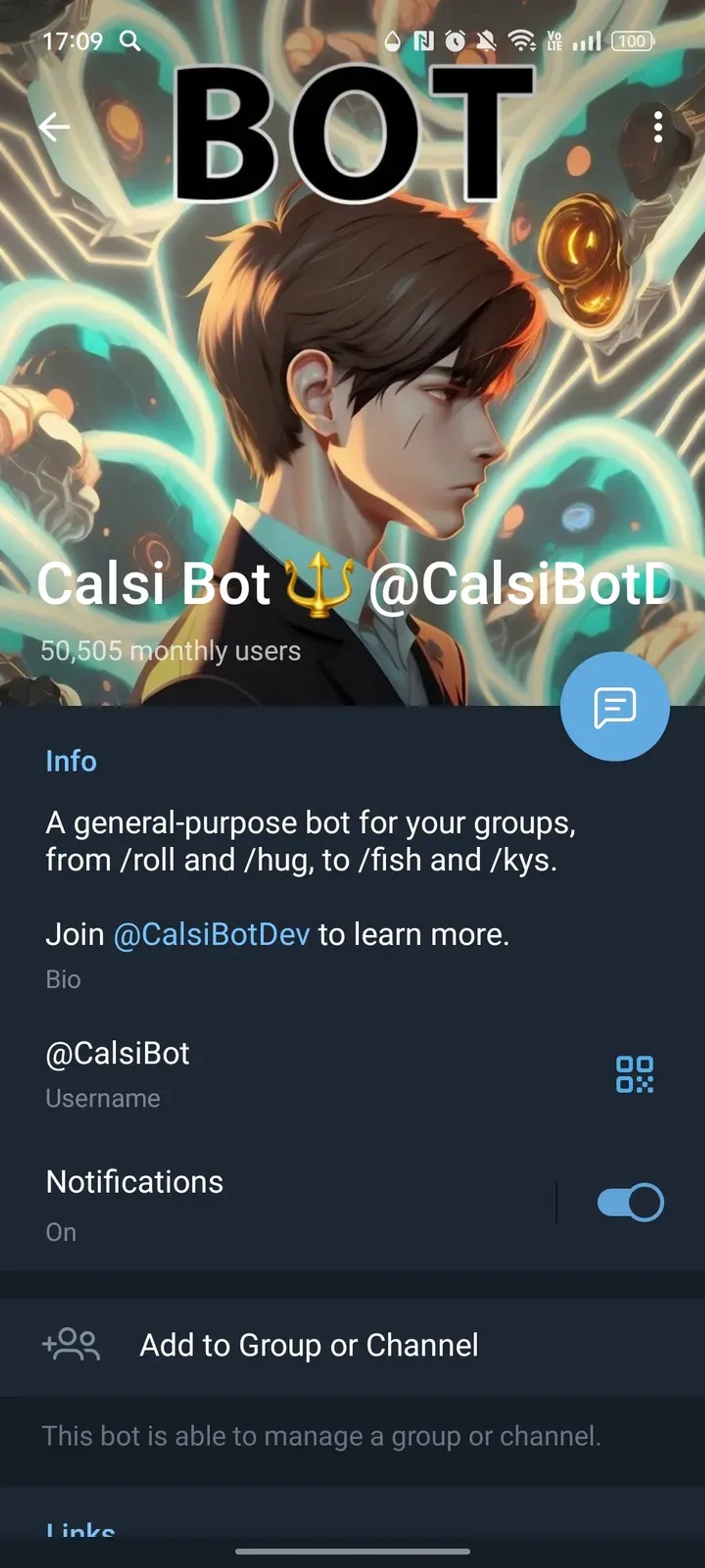 Calsi Bot 🔱 @CalsiBotDev в Телеграм — скриншот 4